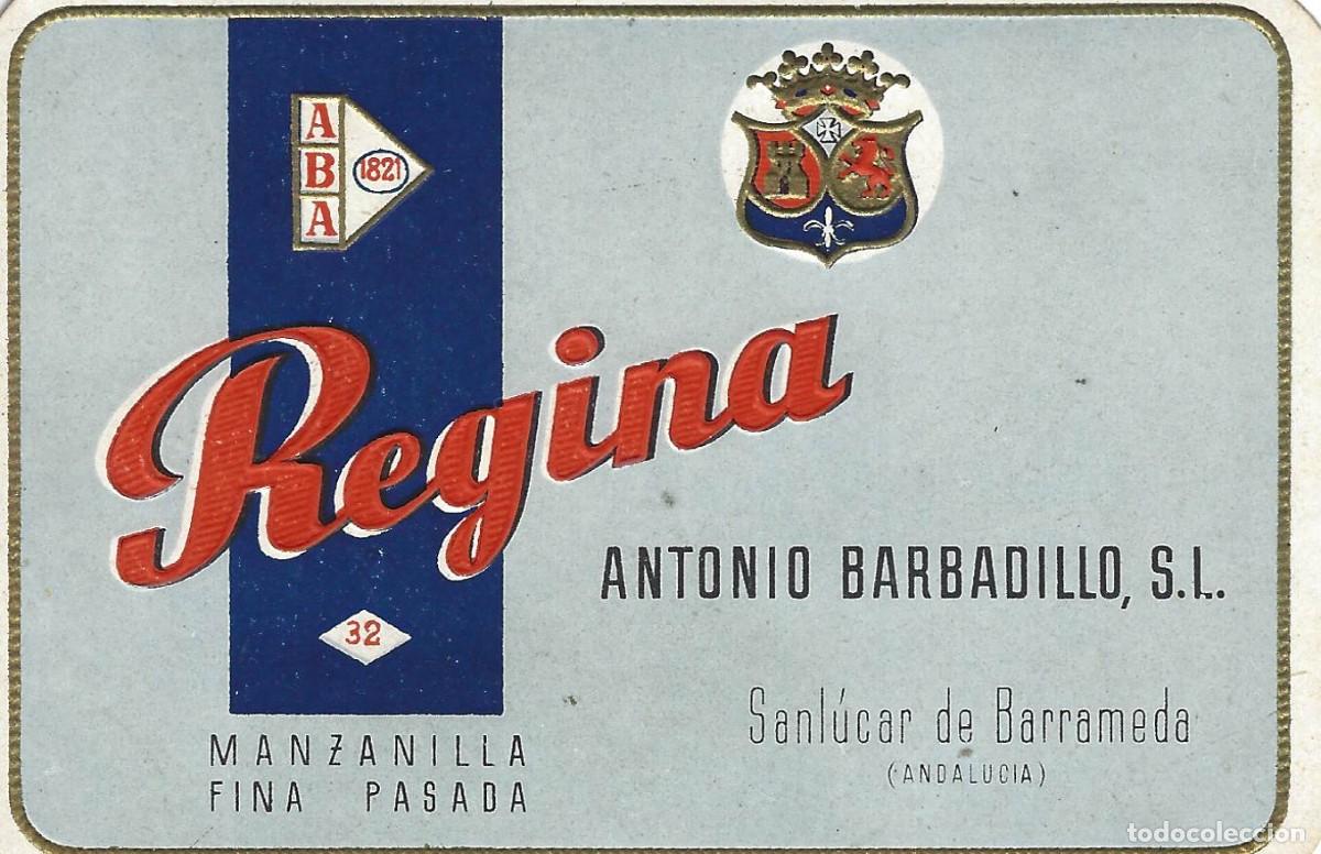 Etiquetas antiguas: E1222 BODEGAS ANTONIO BARBADILLO-MANZANILLA REGINA - Foto 1