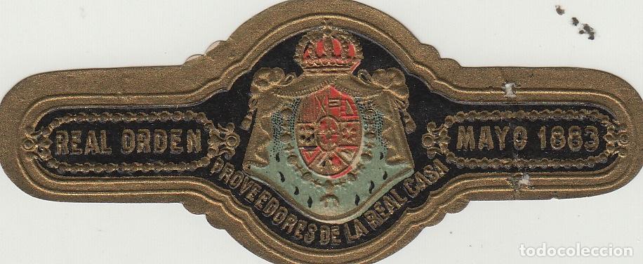 Etiquetas antigas: JEREZ (C&aacute;diz) PROVEEDORES CASA REAL MAYO 1883 &iexcl;&iexcl; COLLARIN PEQUE&Ntilde;O &iexcl;&iexcl; ETIQUETA VINO ref ETQ 15 . RARA