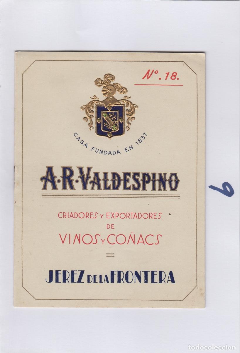 Etiquetas antigas: VALDESPINO , FOLLETO/CAT&Aacute;LOGO PUBLICIDAD ,TARIFA DE PRECIOS.. ETIQUETA VINO ref 09