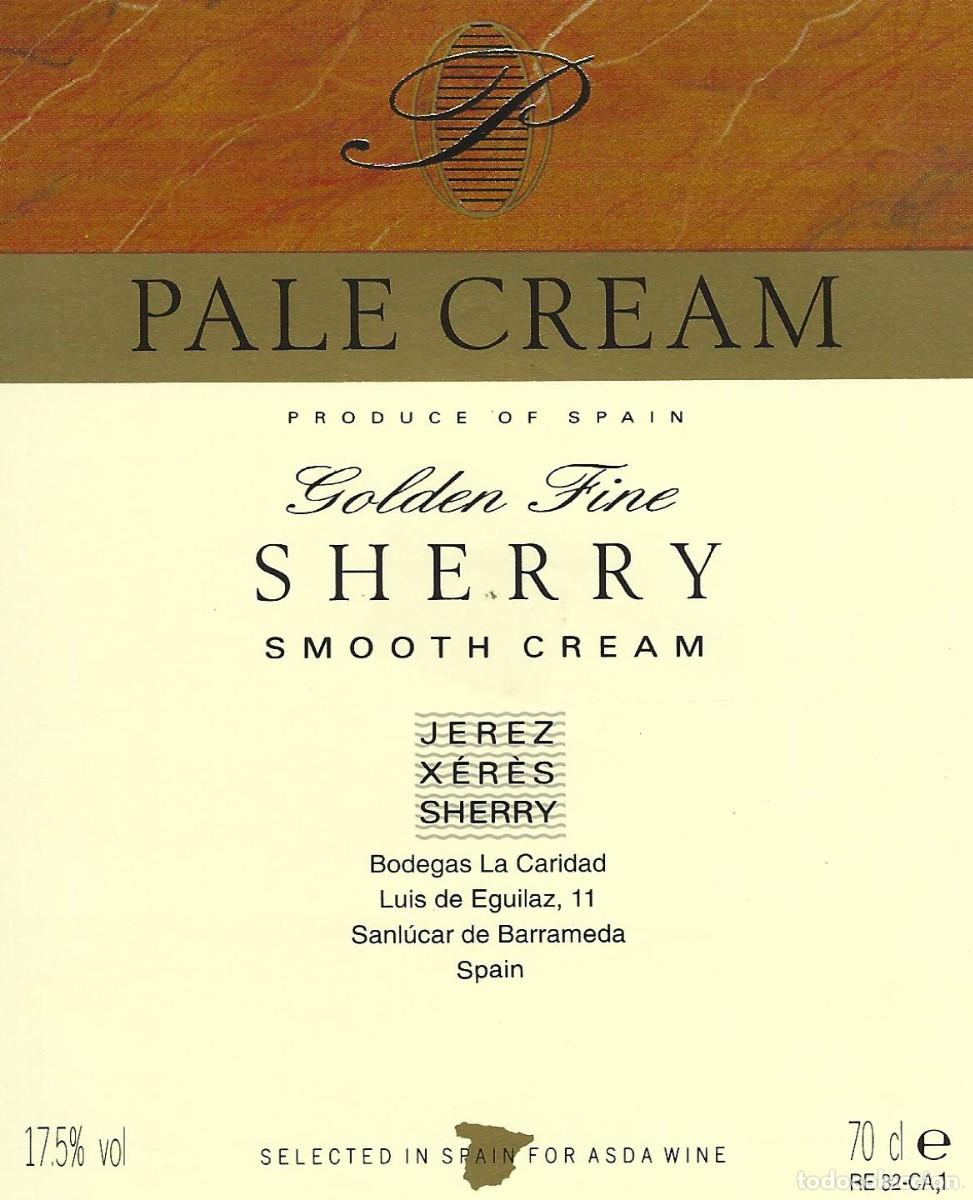 Etiquetas antiguas: E1260 BODEGAS LA CARIDAD-PALDE CREAM-0.70L-17.50%