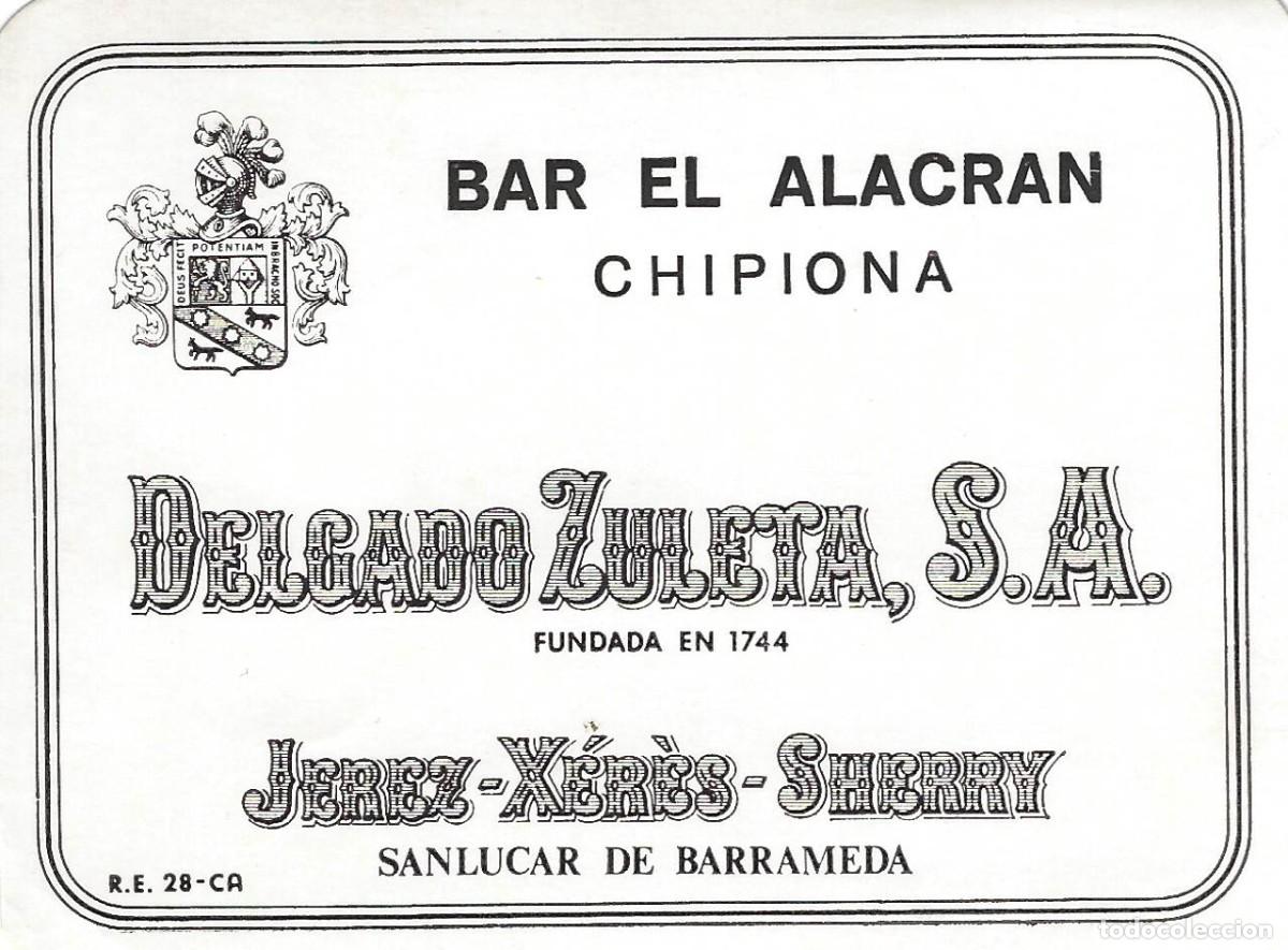 Etiquetas antiguas: E1284 BODEGAS DELGADO ZULETA-JEREZ - Foto 1
