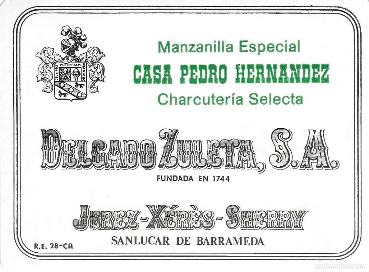 Etiquetas antiguas: E1287 BODEGAS DELGADO ZULETA-MANZANILLA - Foto 1