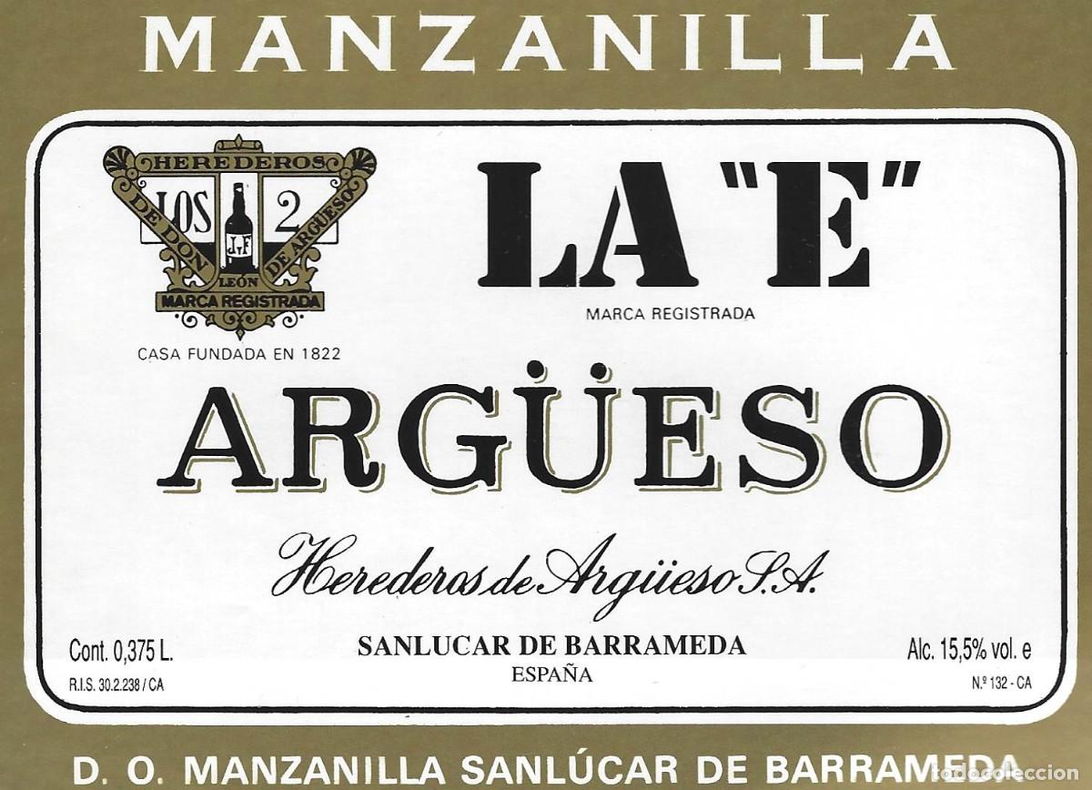 Etiquetas antiguas: E2099 BODEGAS HEREDEROS DE ARGUESO-MANZANILLA LA E-0.375L-15.50%