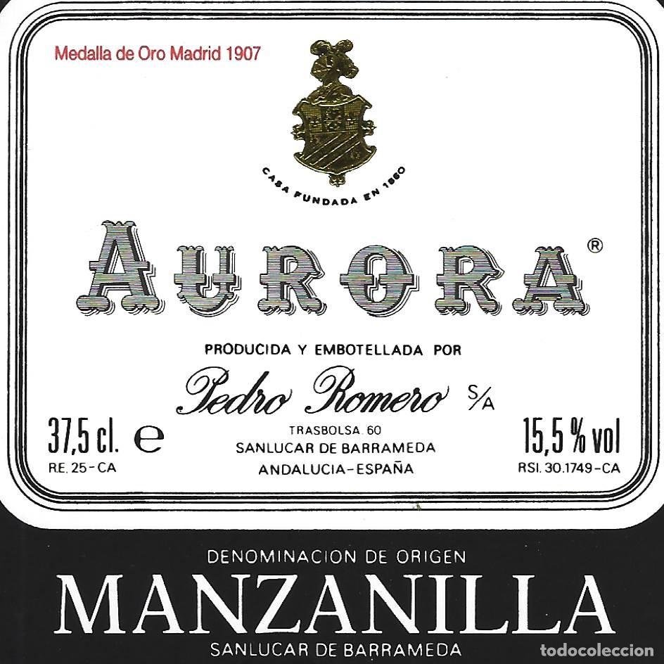 Etichette antiche: E1407 BODEGAS PEDRO ROMERO-MANZANILLA AURORA-0.375L-15,50%