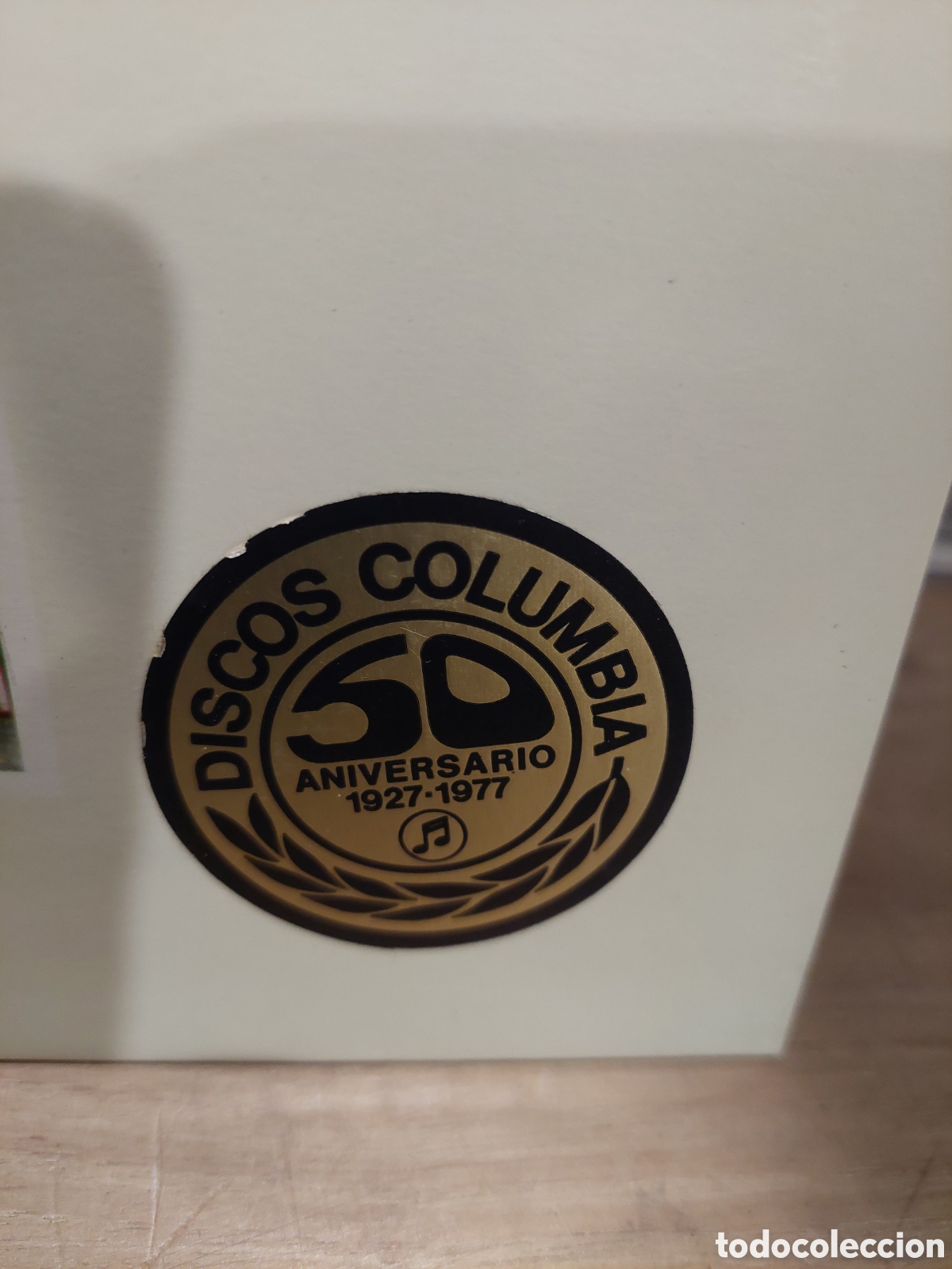 Alte Etiketten: PEGATINA DISCOS COLUMBIA 50 ANIVERSARIO 1927/1977