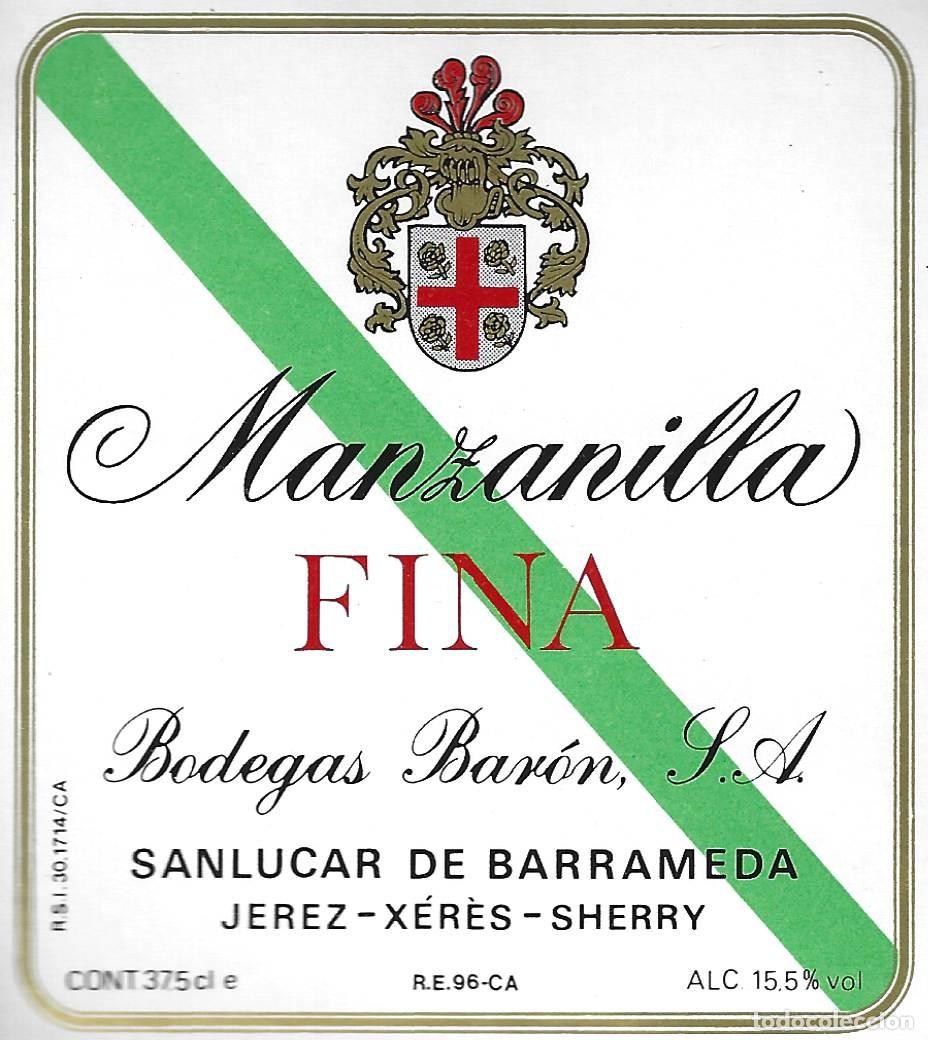 Etiquetas antigas: E2217 BODEGAS BARON-MANZANILLA FINA-0.375L-15.50%
