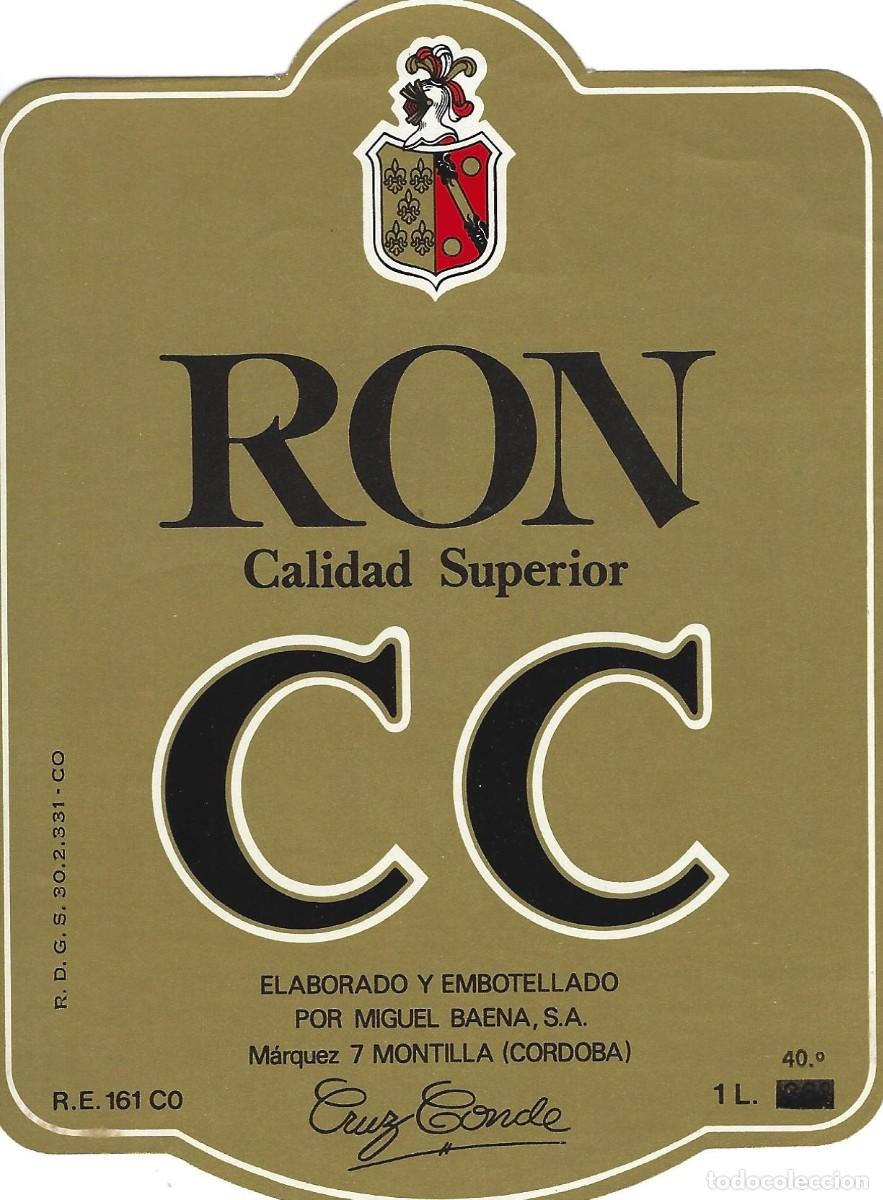 Etiquetas antiguas: E1560 BODEGAS MIGUEL BAENA-RON CC-1L-40% - Foto 1