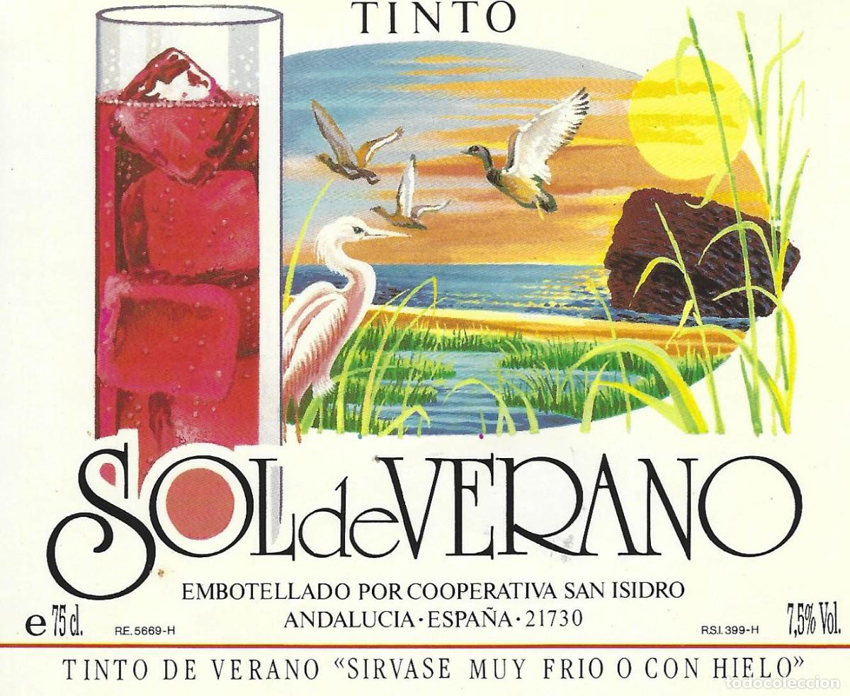 Etichette antiche: E1599 BODEGAS COOPERATIVA SAN ISIDRO LABRADOR-VINO TINTO SOL DE VERANO-0.75L-7.50%