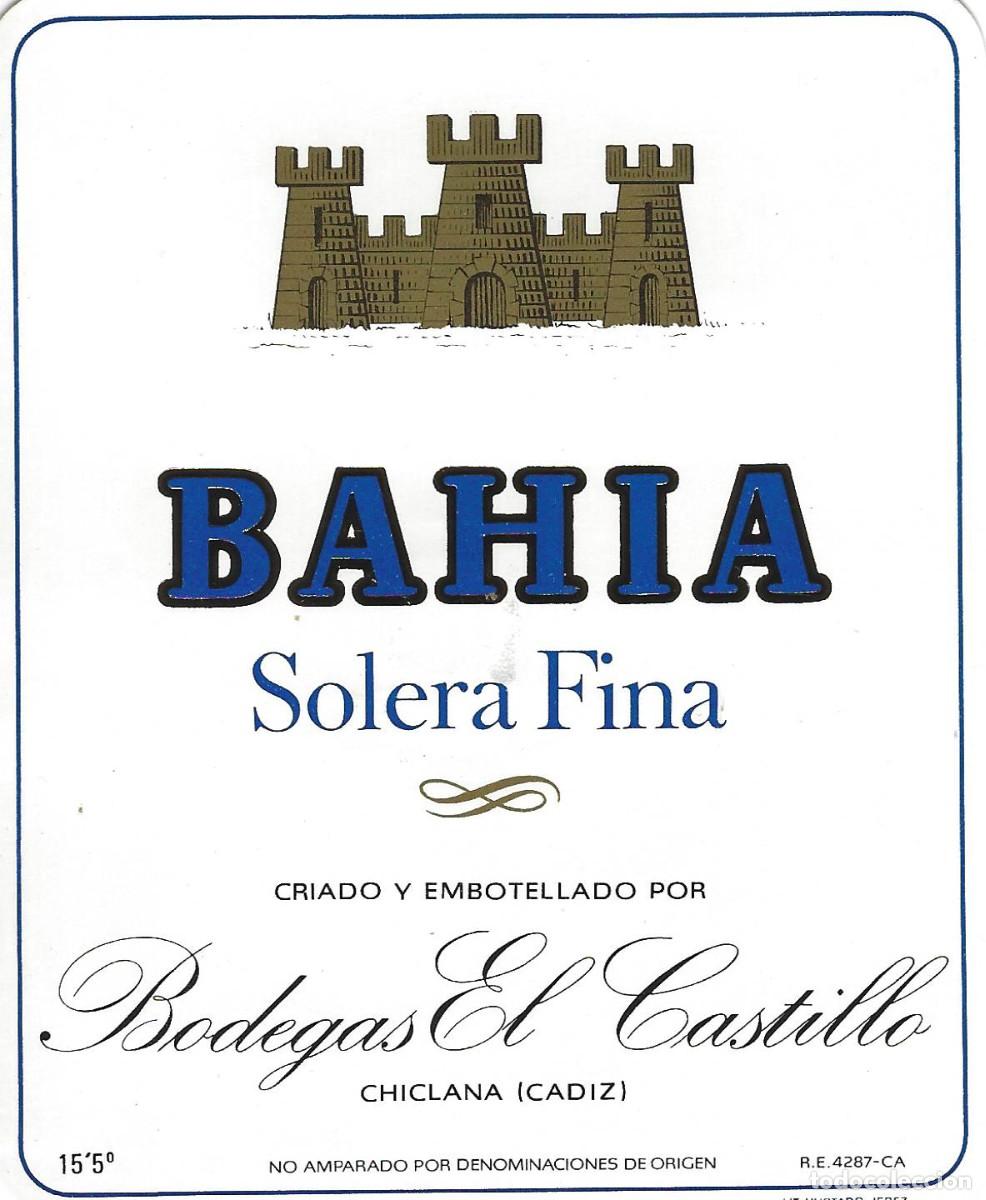 Old Labels: E1608 BODEGAS EL CASTILLO-SOLERA BAHIA-15.50%