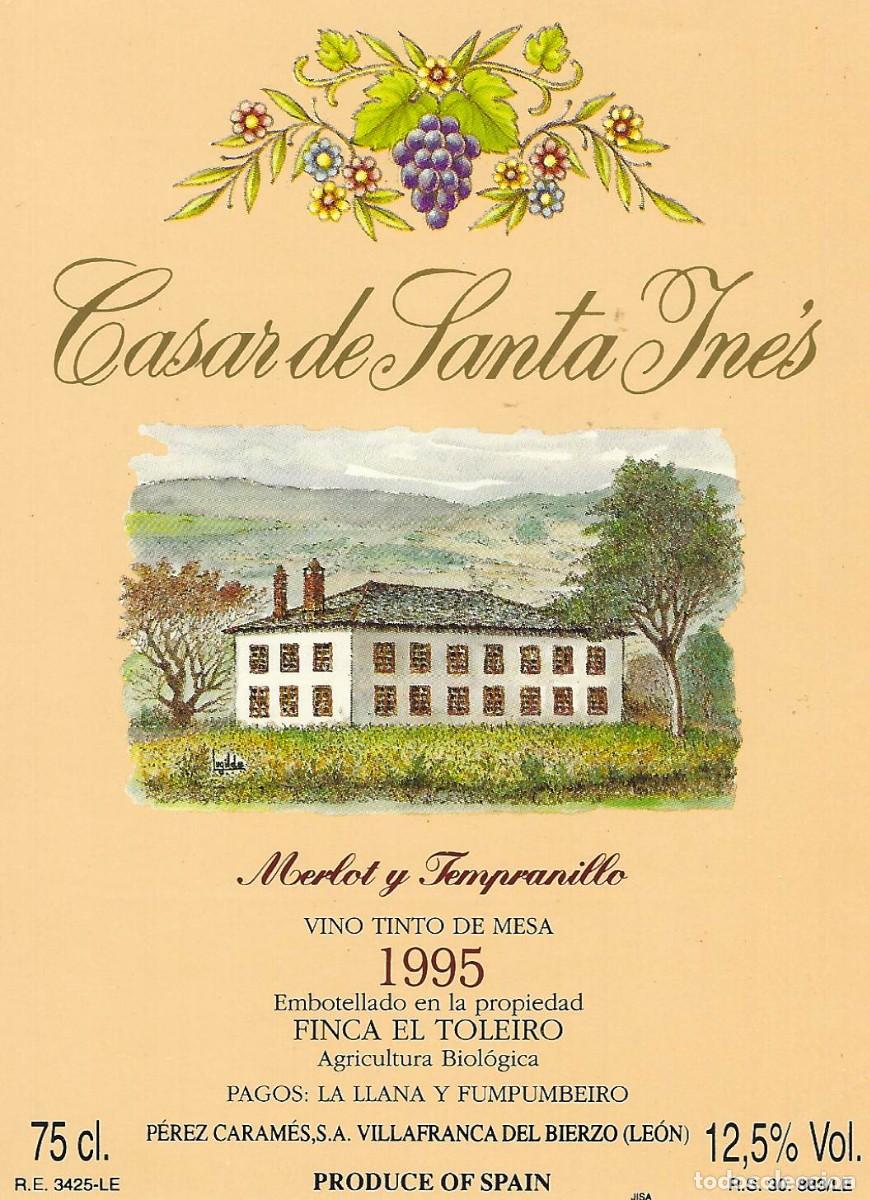 Old Labels: E1681 BODEGAS FINCA EL TOLERO-VINO ROSADO CASAR DE SANTA INES-0.75L-12.50%