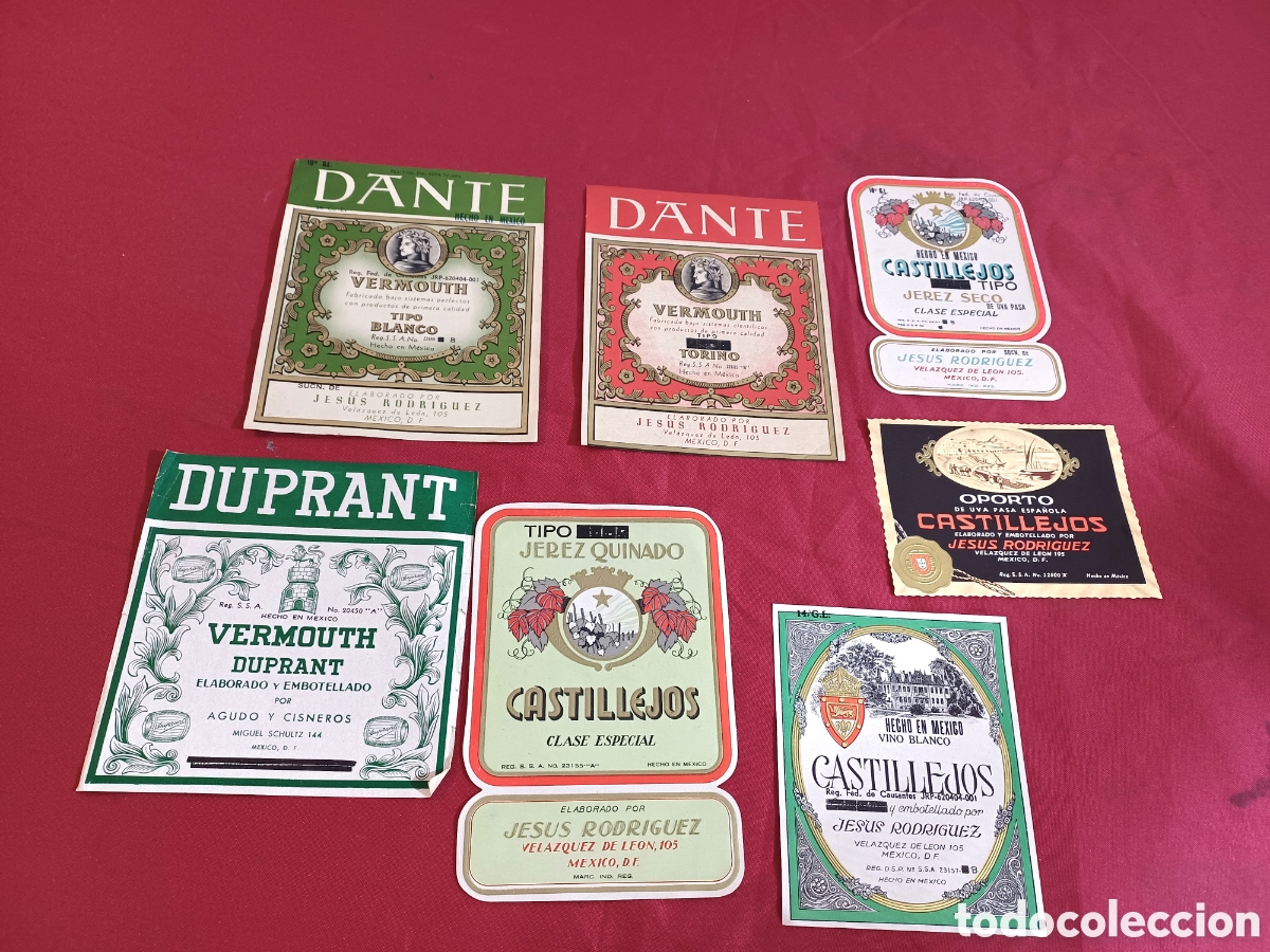 Old Labels: LOTE ANTIGUAS ETIQUETAS, VERMOUTH, JEREZ Y OPORTO ( JESUS RODRIGUEZ, AGUDO Y CISNEROS)