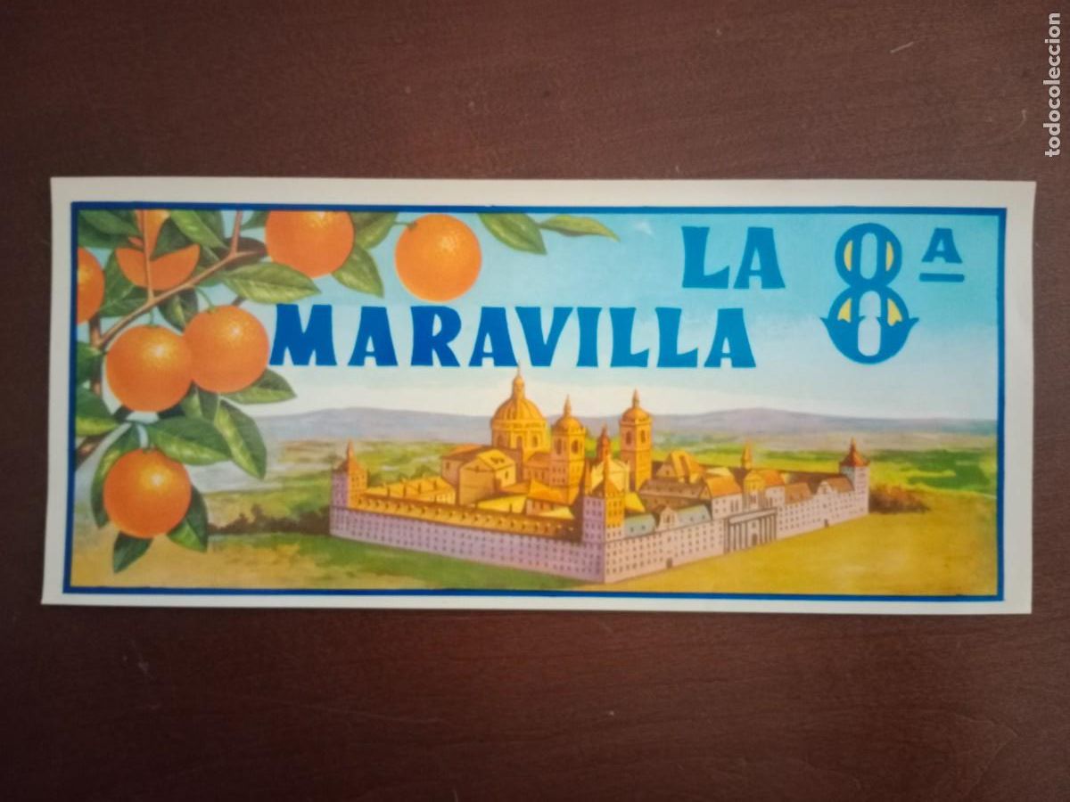 Old Labels: ANTIGUA ETIQUETA PARA NARANJAS DE EXPORTACION - 8&ordf; MARAVILLA BAUTISTA SANCHIS - ALGEMESI / BURRIANA