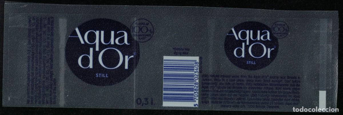 Alte Etiketten: Dinamarca &Eacute;tiquette Eau Min&eacute;rale Naturelle Aqua d'Or Still 0,3 L