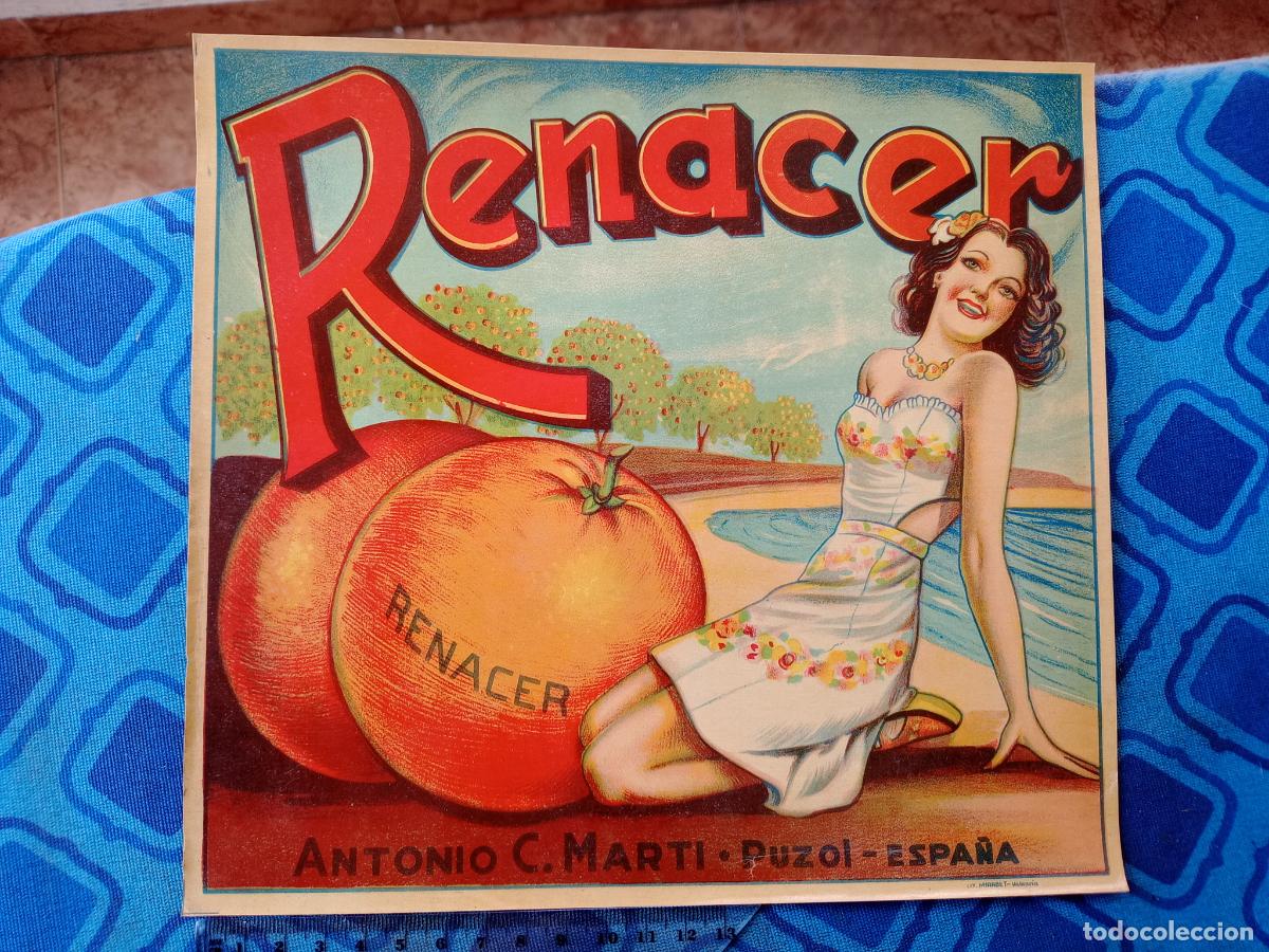 Etiquetas antiguas: NARANJAS - RENACER - PUZOL (VALENCIA) - Foto 1