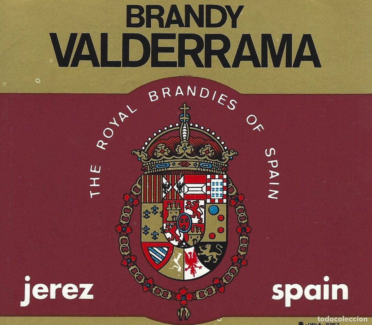 Etiquetas antiguas: E1038 BODEGAS ??????-BRANDY VALDERRAMA - Foto 1