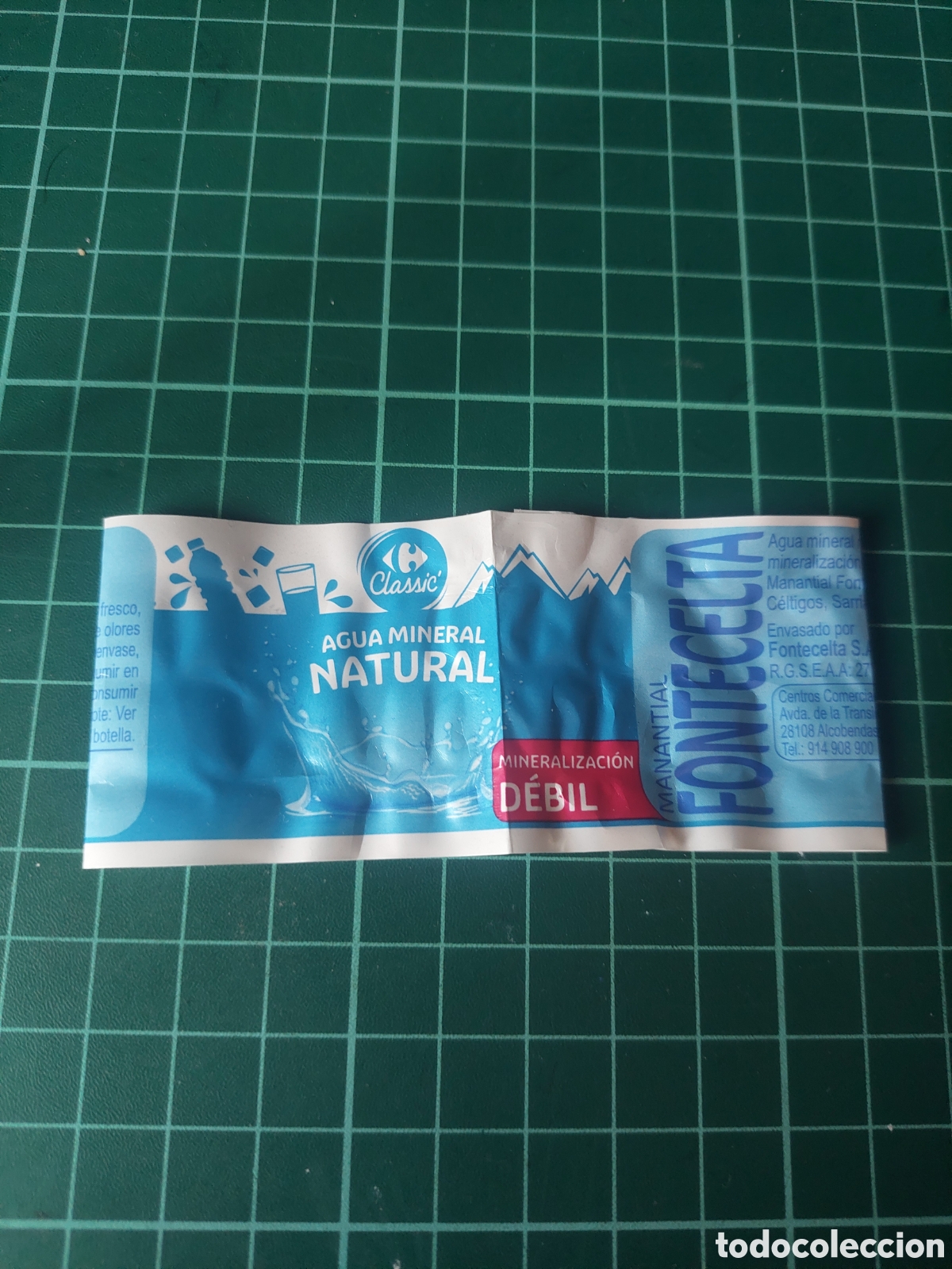 Old Labels: AGUA MINERAL NATURAL CL&Aacute;SICA CONTINENTE FONTECELTA DEBIL O.5 etiqueta