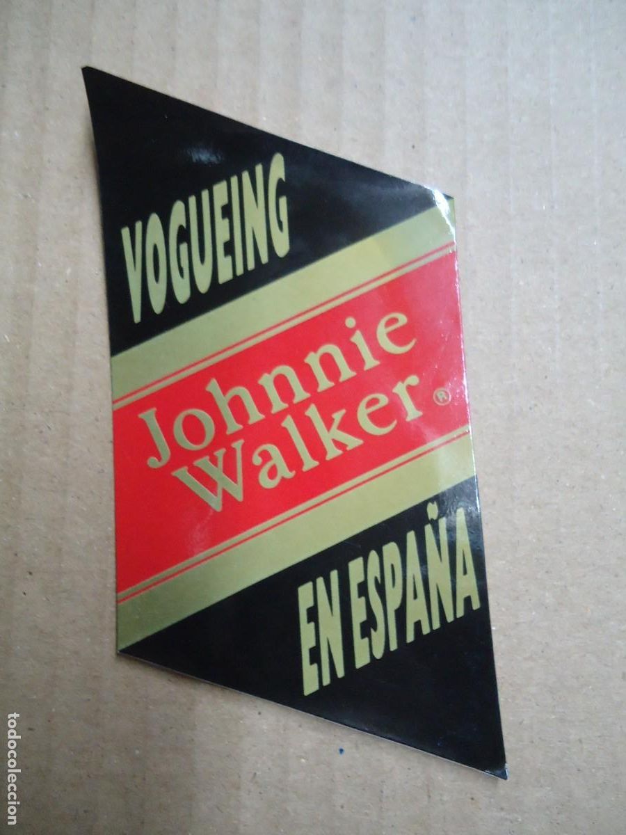 Etiquetas antiguas: PEGATINA VOGUEING &rdquo;JOHNNIE WALKER&rdquo; EN ESPA&Ntilde;A - Foto 1