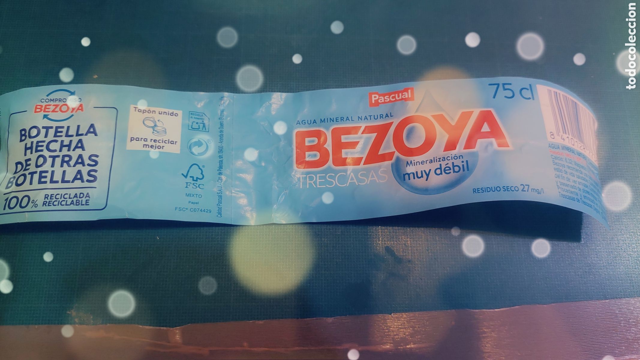 Alte Etiketten: BEZOYA 75 CL ETIQUETA AGUA MINERAL