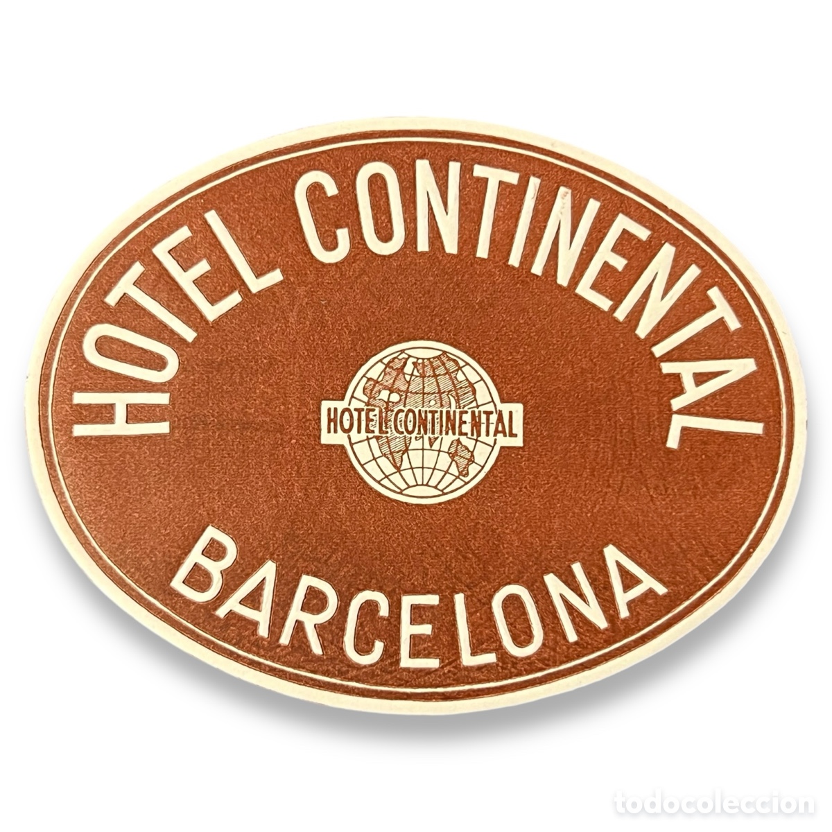 Etiquetas antiguas: ANTIGUA ETIQUETA HOTEL CONTINENTAL BARCELONA CATALUNYA LUGGAGE LABEL.