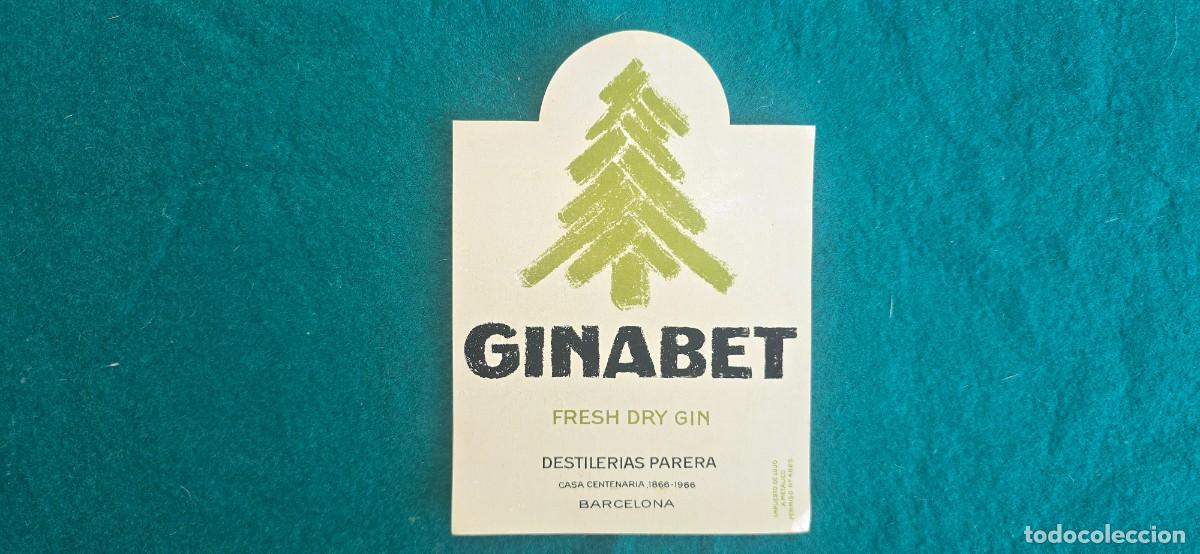 Old Labels: ETIQUETA GINABET FRESH DRY GIN - BARCELONA