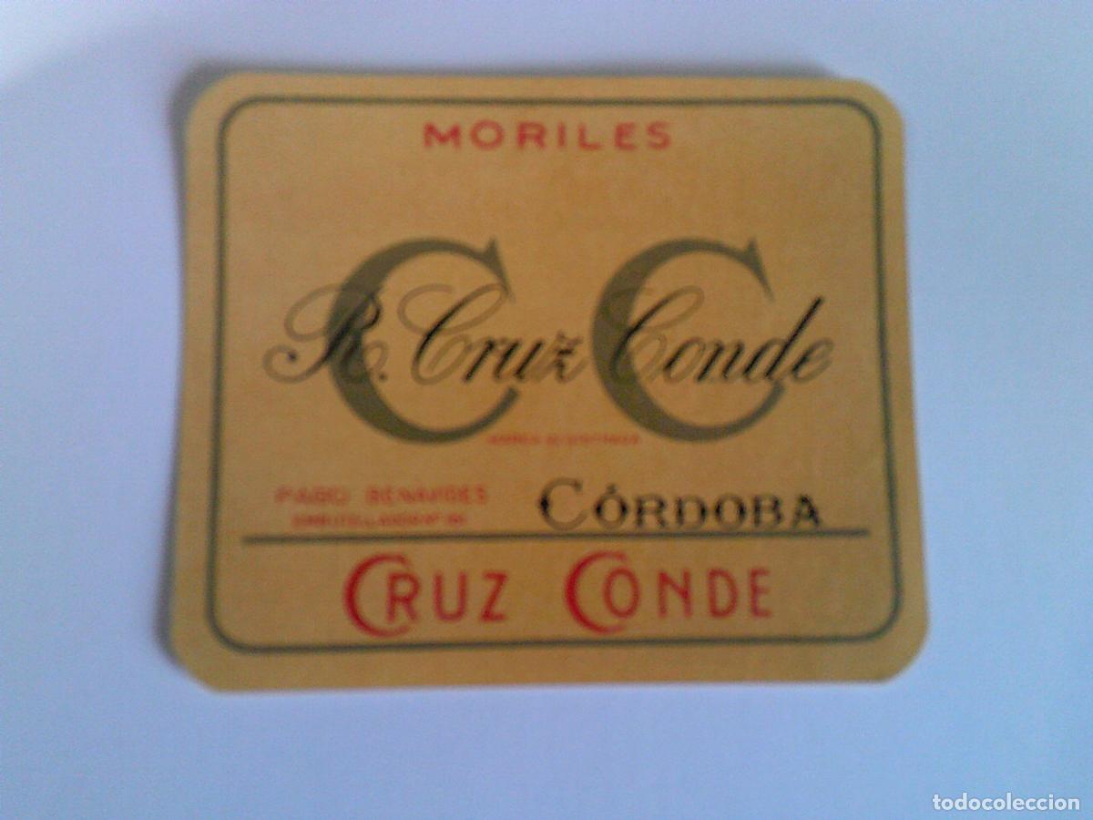 Etichette antiche: Etiqueta antigua Cruz Conde Moriles