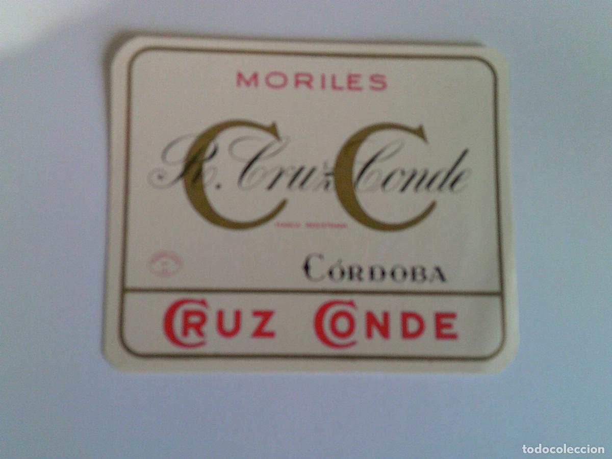 Etichette antiche: Etiqueta antigua Cruz Conde Moriles C&oacute;rdoba