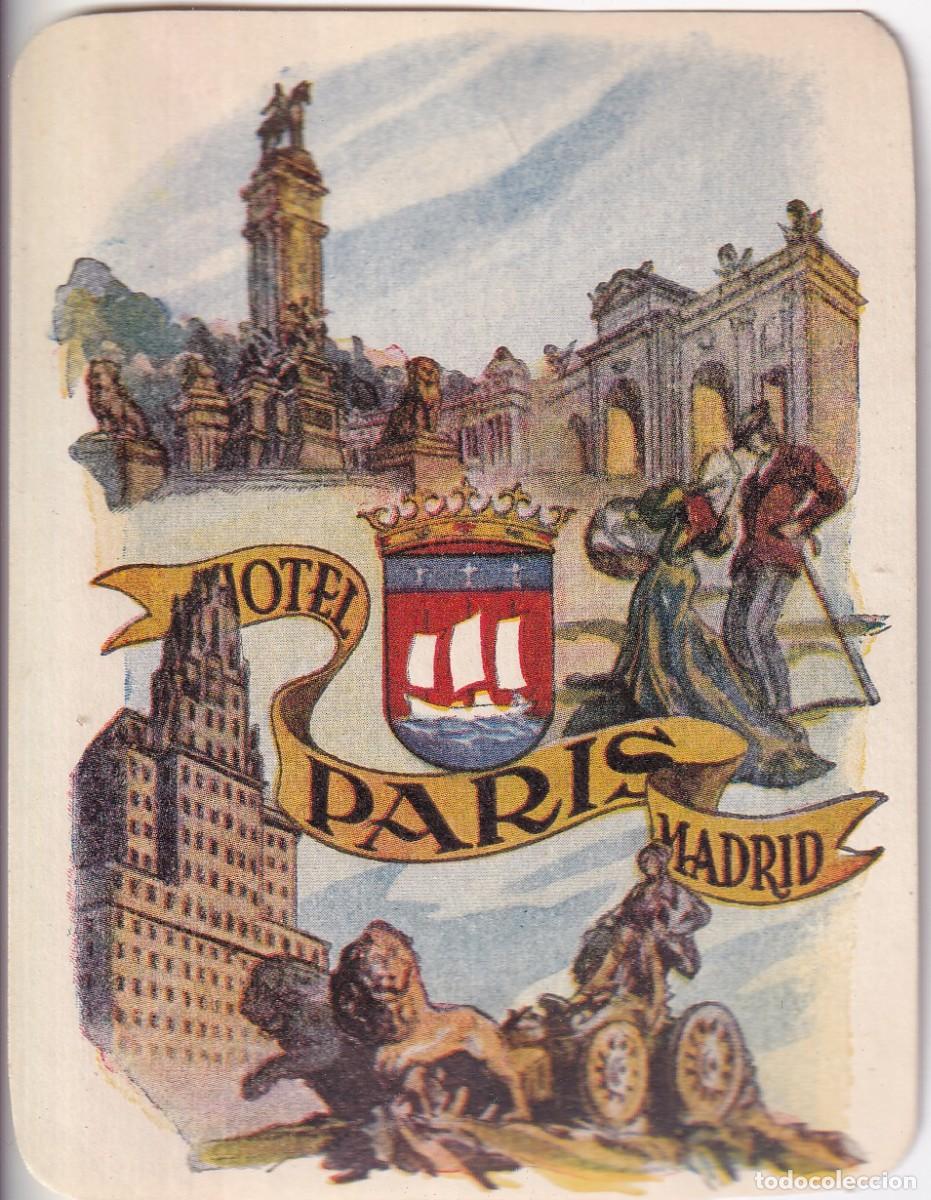 Etiquetas antiguas: ANTIGUA ETIQUETA DEL HOTEL PARIS DE MADRID (charnela)