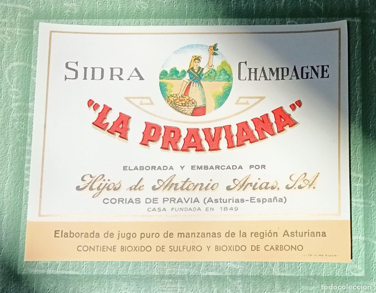 Etichette antiche: Etiqueta de sidra antigua la Praviana