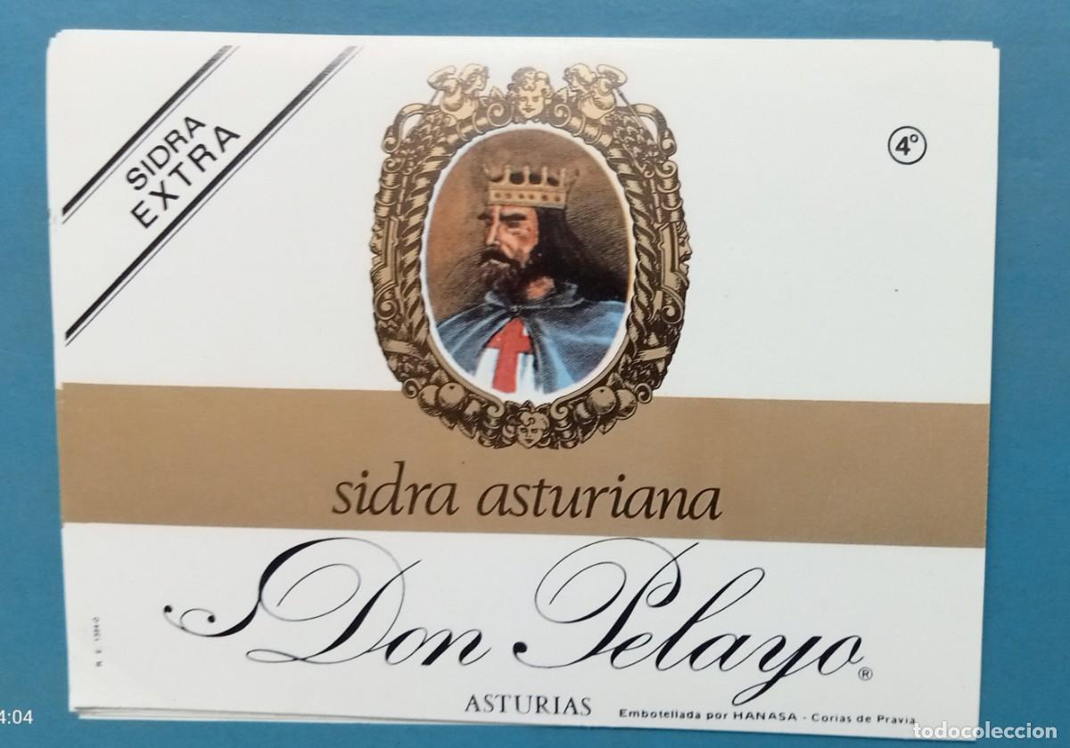Etichette antiche: Etiqueta de sidra antigua Don Pelayo