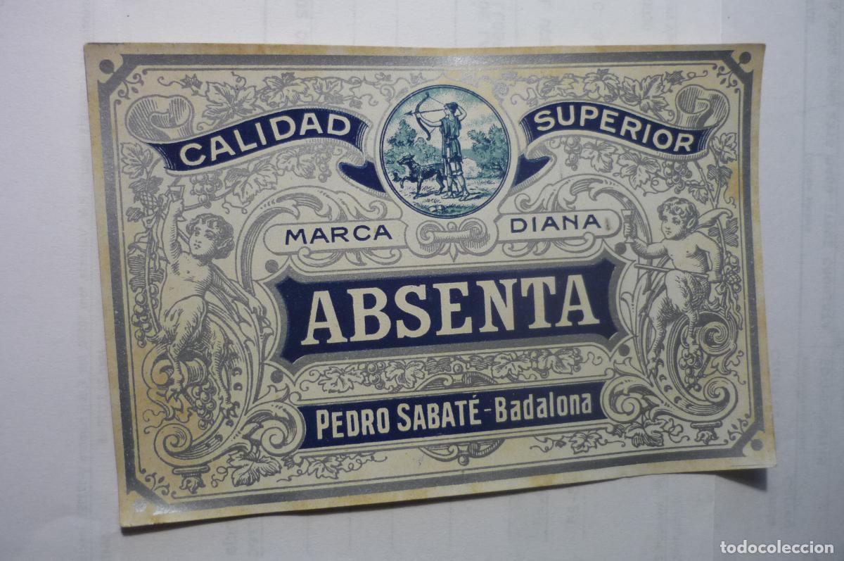 Old Labels: etiqueta absenta .-pedro sabate - badalona