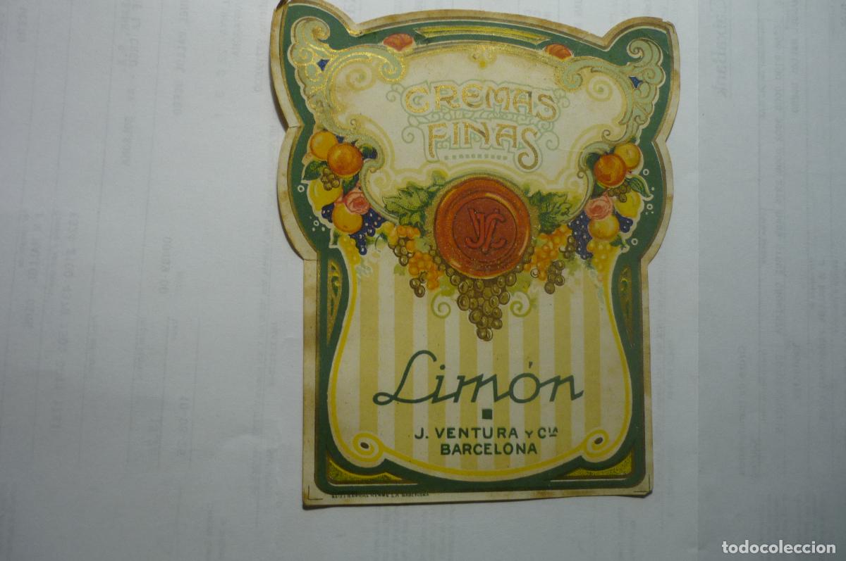 Etichette antiche: etiqueta cremas finas limon.-j.ventura barcelona