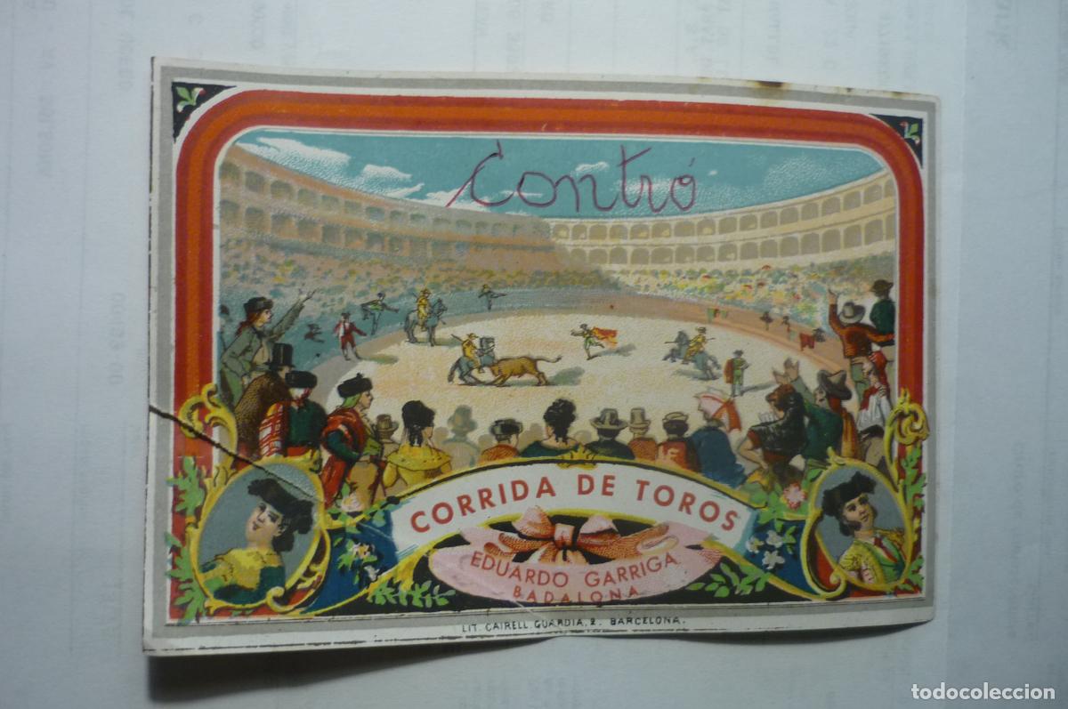 Etichette antiche: etiqueta contro corrida de toros-Eduardo Garriga -BADALONA