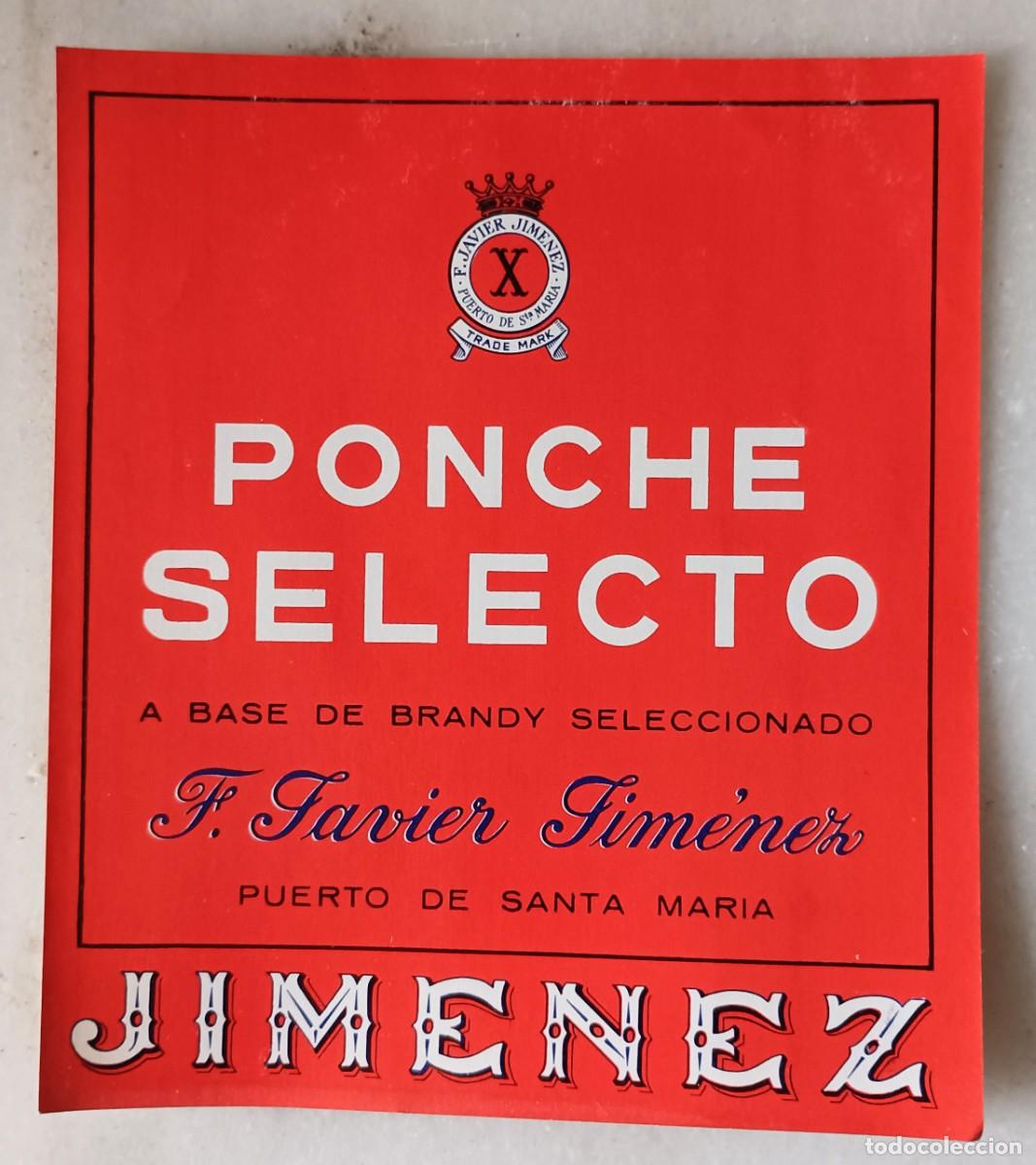 Old Labels: Etiqueta ponche puerto de Santa Mar&iacute;a Xim&eacute;nez