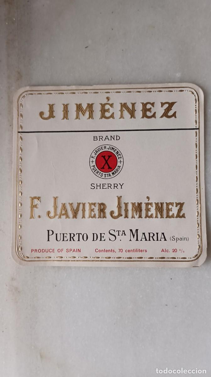 Etichette antiche: Etiqueta vino puerto de Santa Mar&iacute;a Xim&eacute;nez
