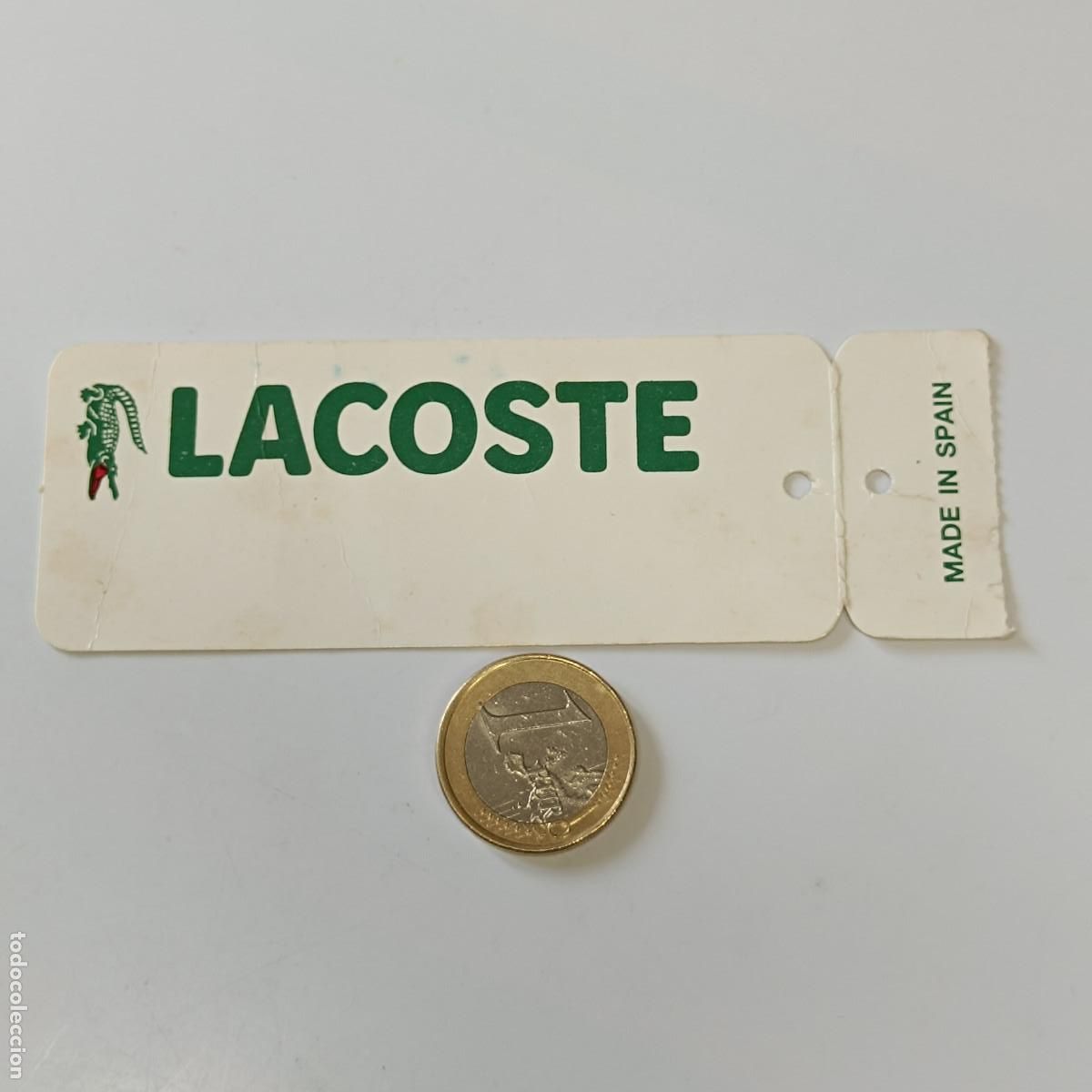 Old Labels: ETIQUETA LACOSTE. A&Ntilde;OS 90 ORIGINAL.