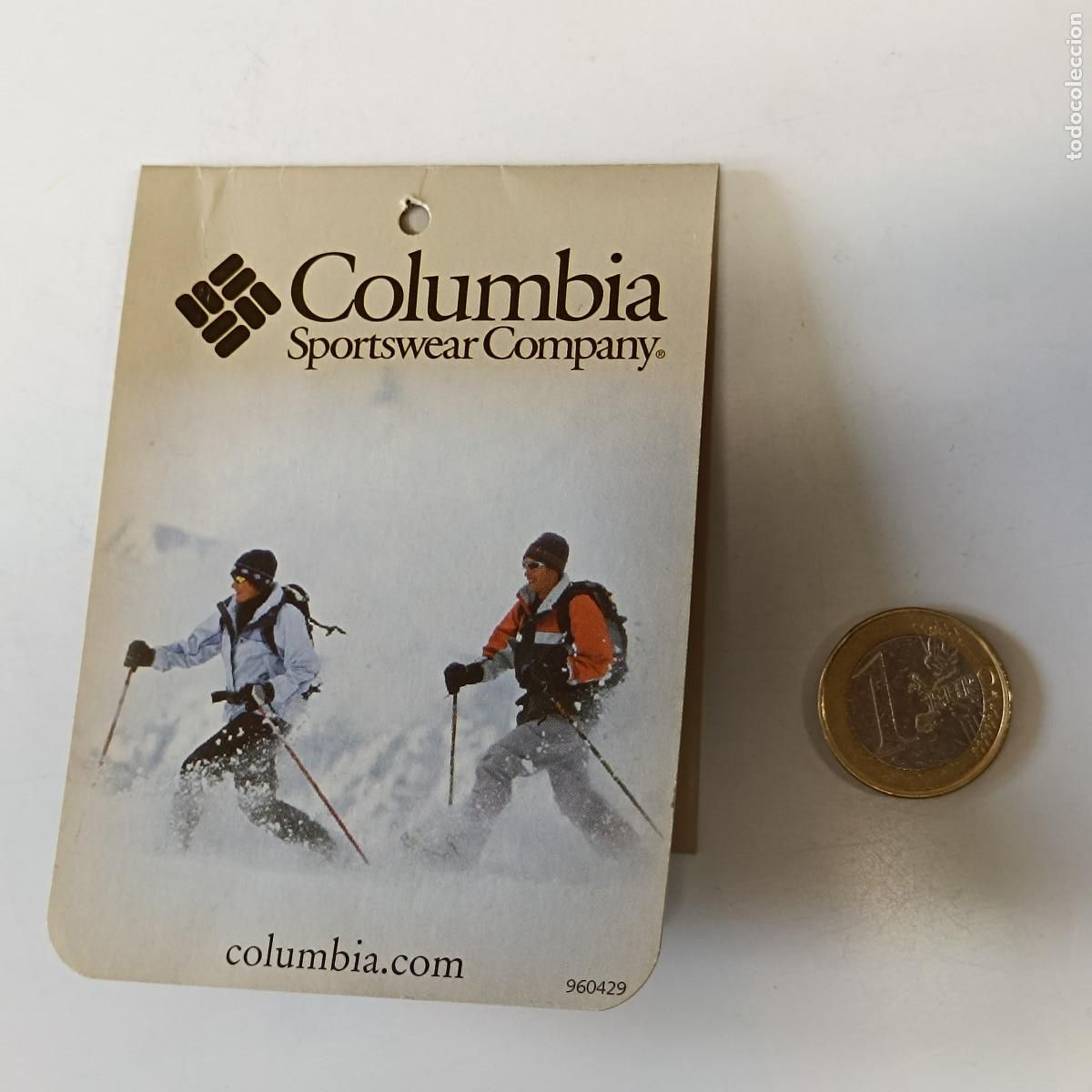 Old Labels: ETIQUETA PRENDA DEPORTIVA COLUMBIA. ORIGINAL A&Ntilde;OS 90.