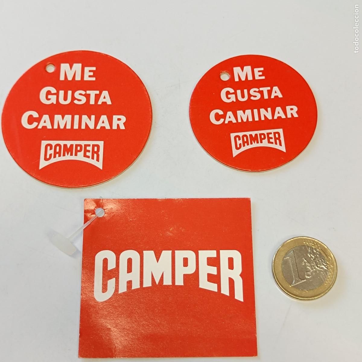 Old Labels: LOTE 3 ETIQUETAS ZAPATOS CAMPER. ORIGINAL A&Ntilde;OS 90.
