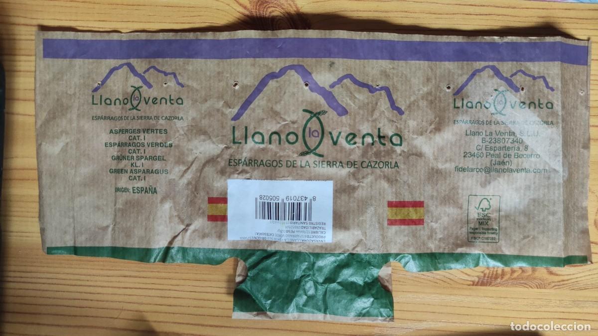 Etichette antiche: ETIQUETA ENVOLTORIO - ESPARRAGOS - LLANO LA VENTA SIERRA DE CAZORLA / PEAL DE BECERRO JAEN