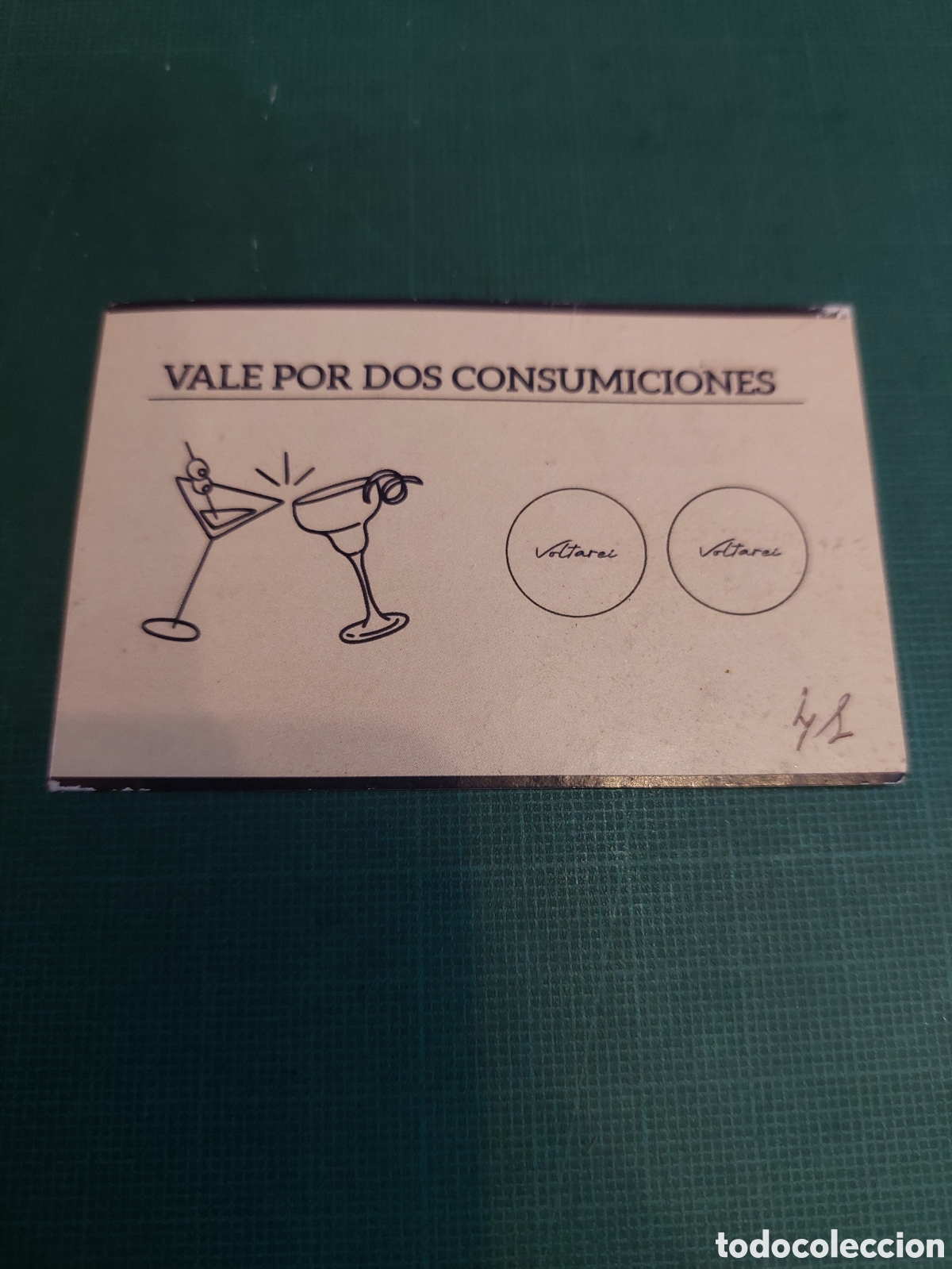 Etiquetas antiguas: VALE DOS CONSUMICIONES VOLTARE - Foto 1