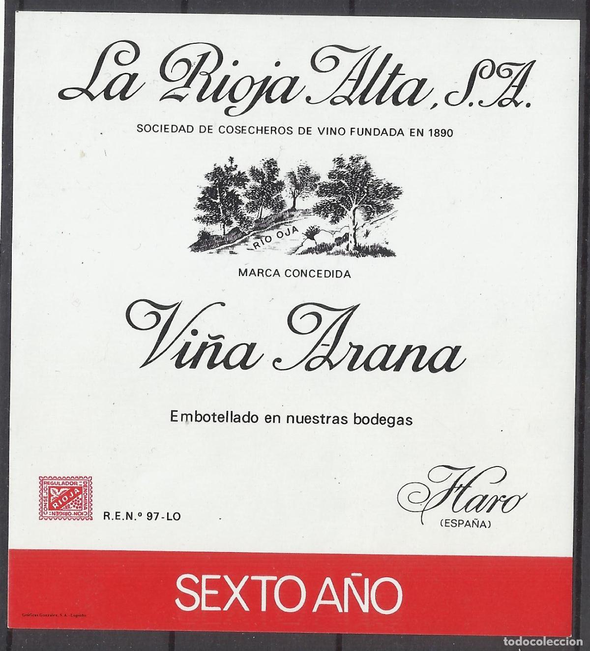 Old Labels: rioja alta vi&ntilde;a arana haro logro&ntilde;o