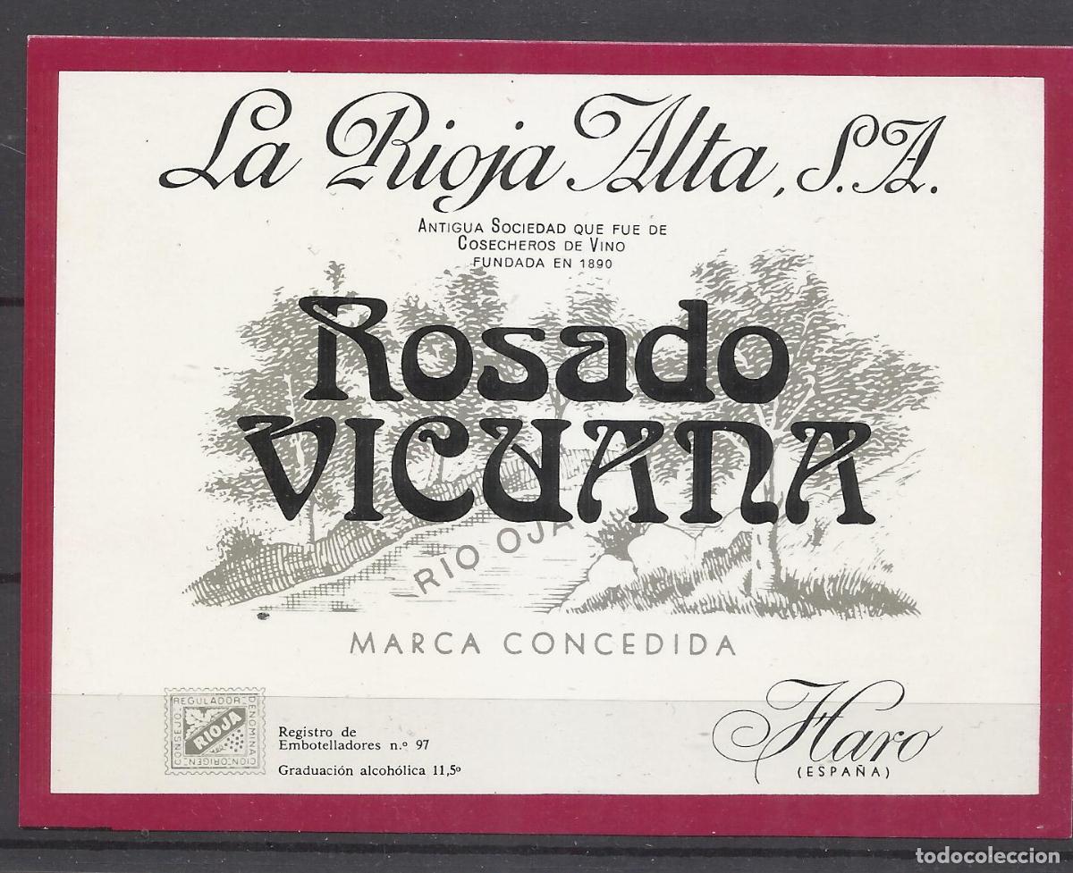 Old Labels: rioja alta rosado vicuana haro logro&ntilde;o