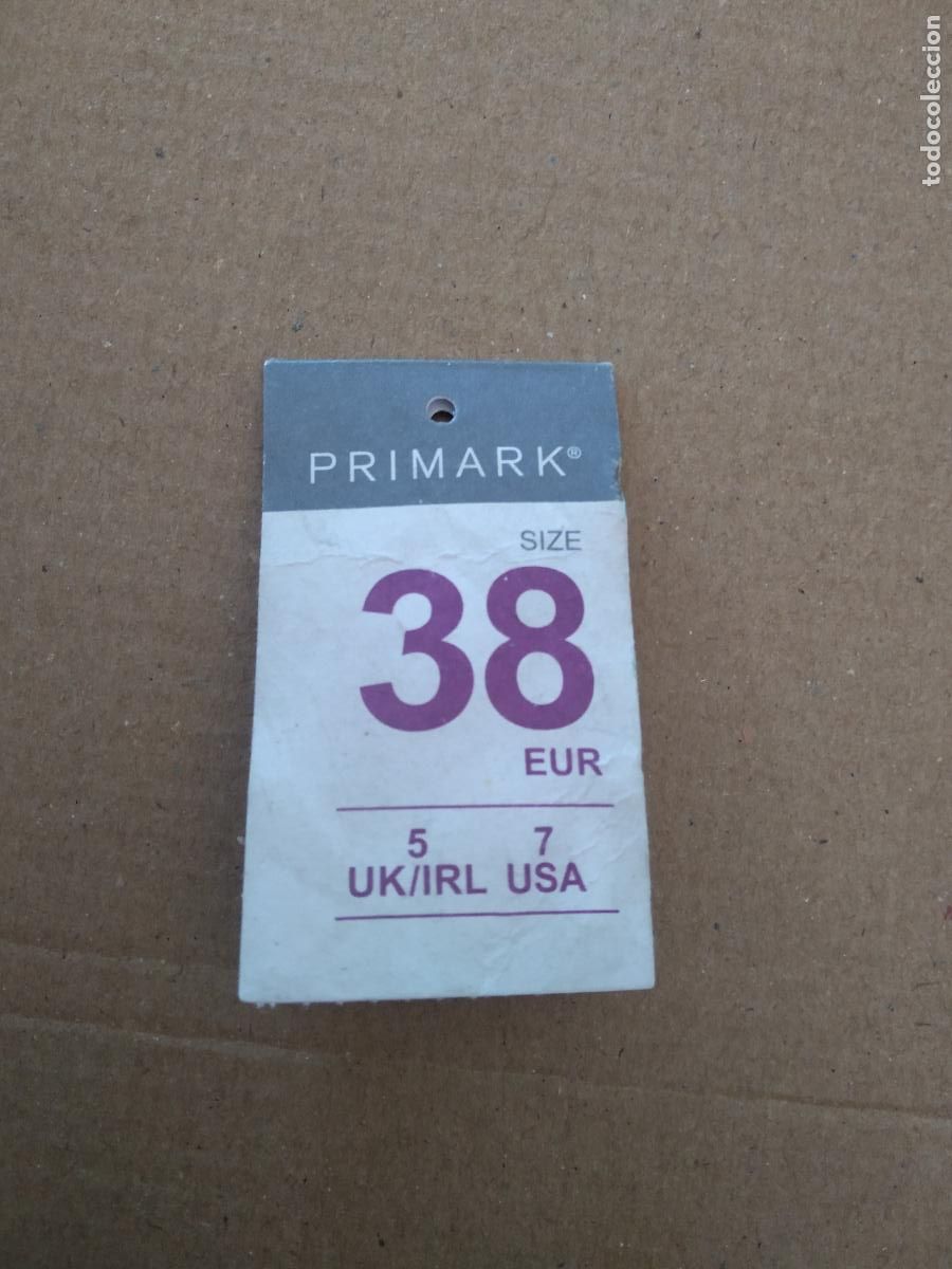 Old Labels: ETIQUETA PUBLICIDAD ROPA PRIMARK MIDE 6,5CM X 3,7CM
