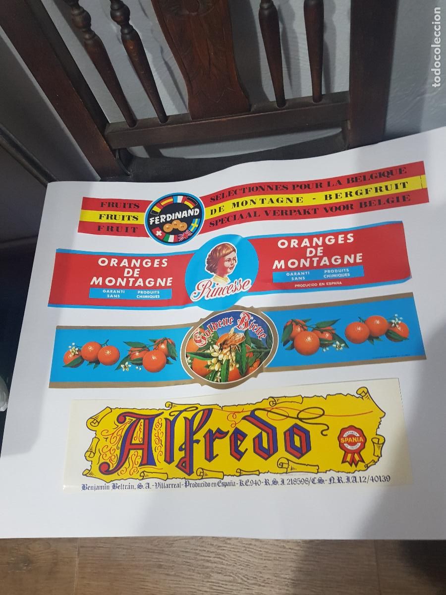 Alte Etiketten: ETIQUETAS DE CAJA PUBLICIDAD DE NARANJAS