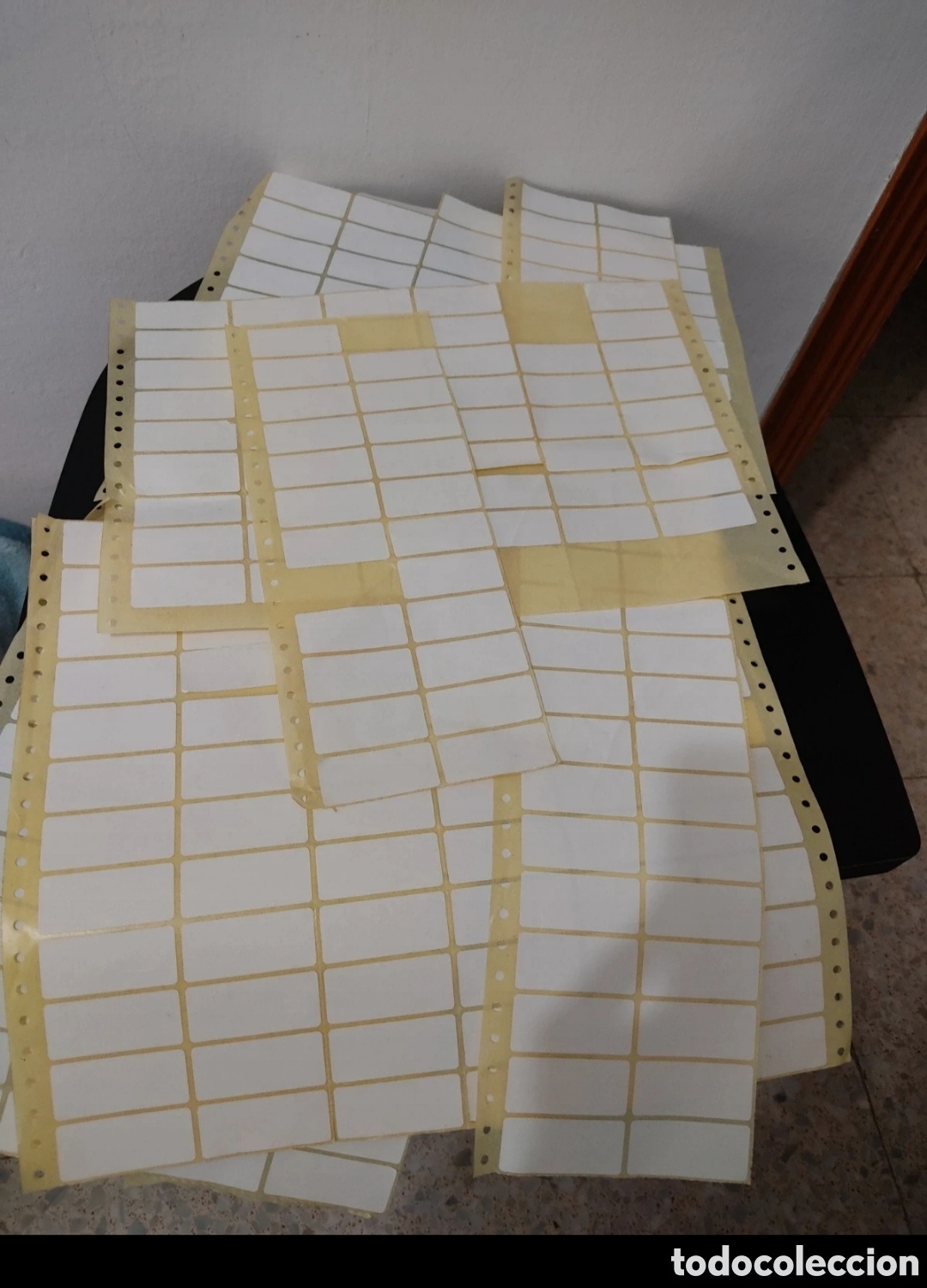 Etiquetas antiguas: Lote de Etiquetas Adhesivas Rectangulares - Foto 6