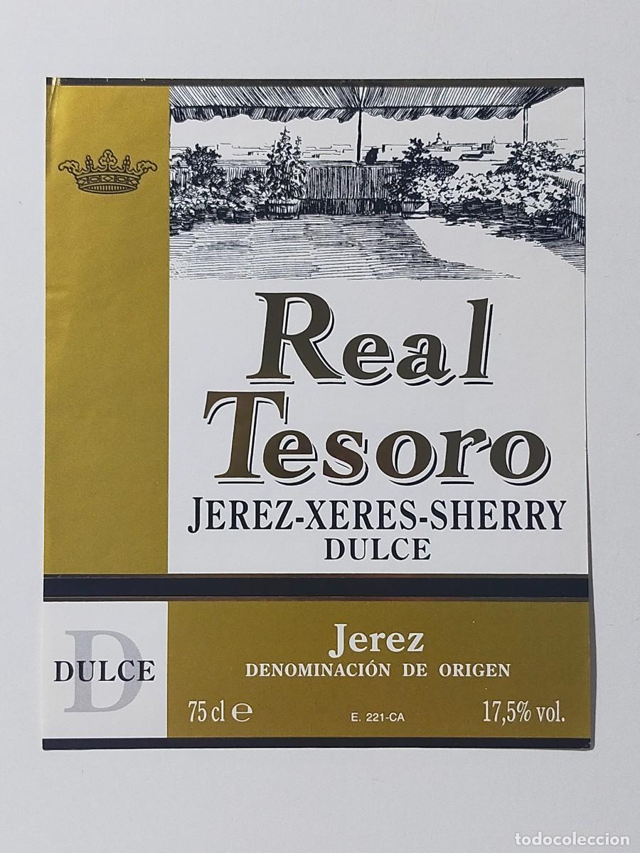 Etichette antiche: Etiqueta: SHERRY DULCE - Bodega: MARQUES DEL REAL TESORO - Jerez de la Frontera (C&aacute;diz)