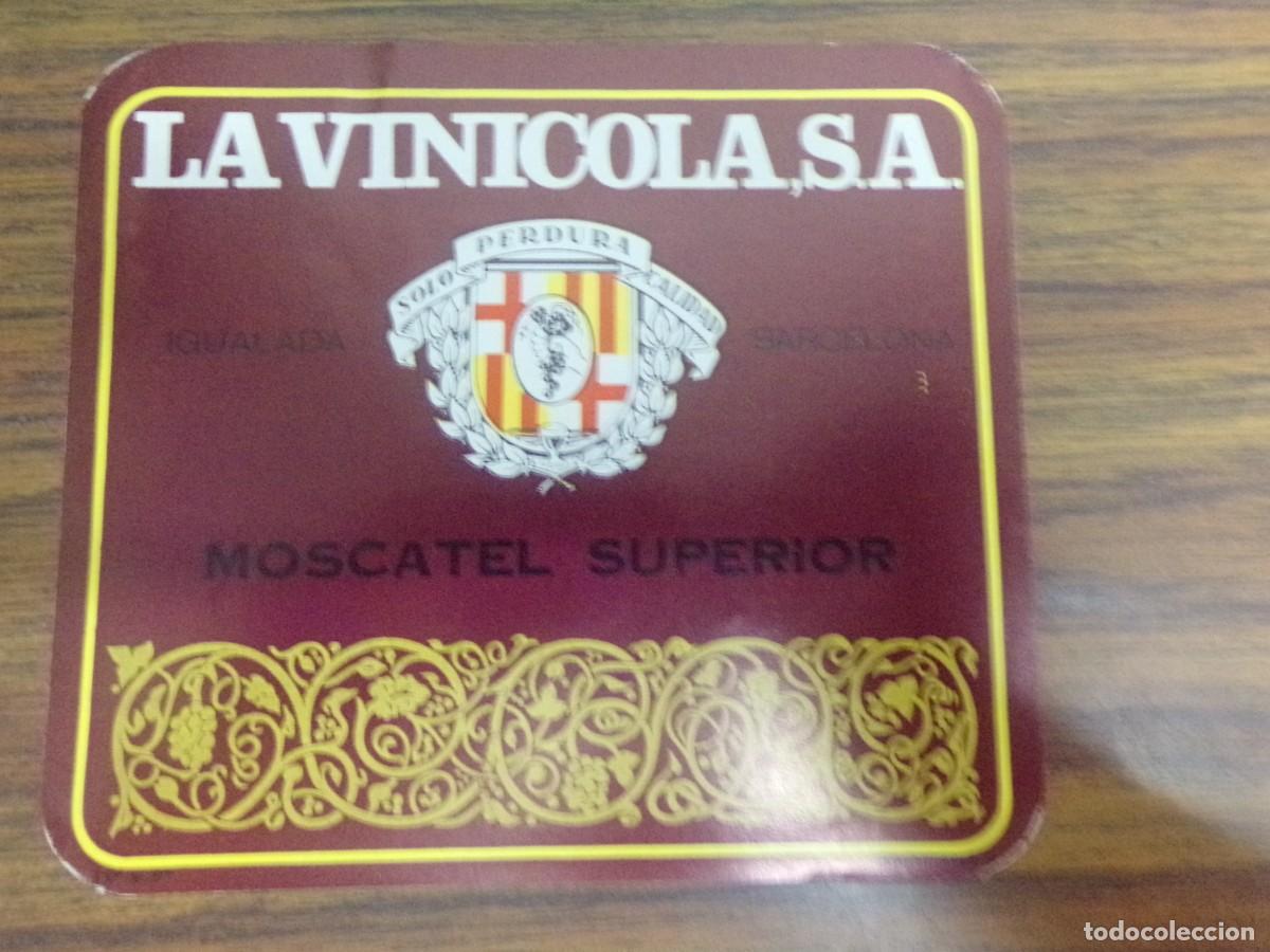 &Eacute;tiquettes anciennes: etiqueta de vino Moscatel Superior. La Vinicola S.A Igualada - Barcelona