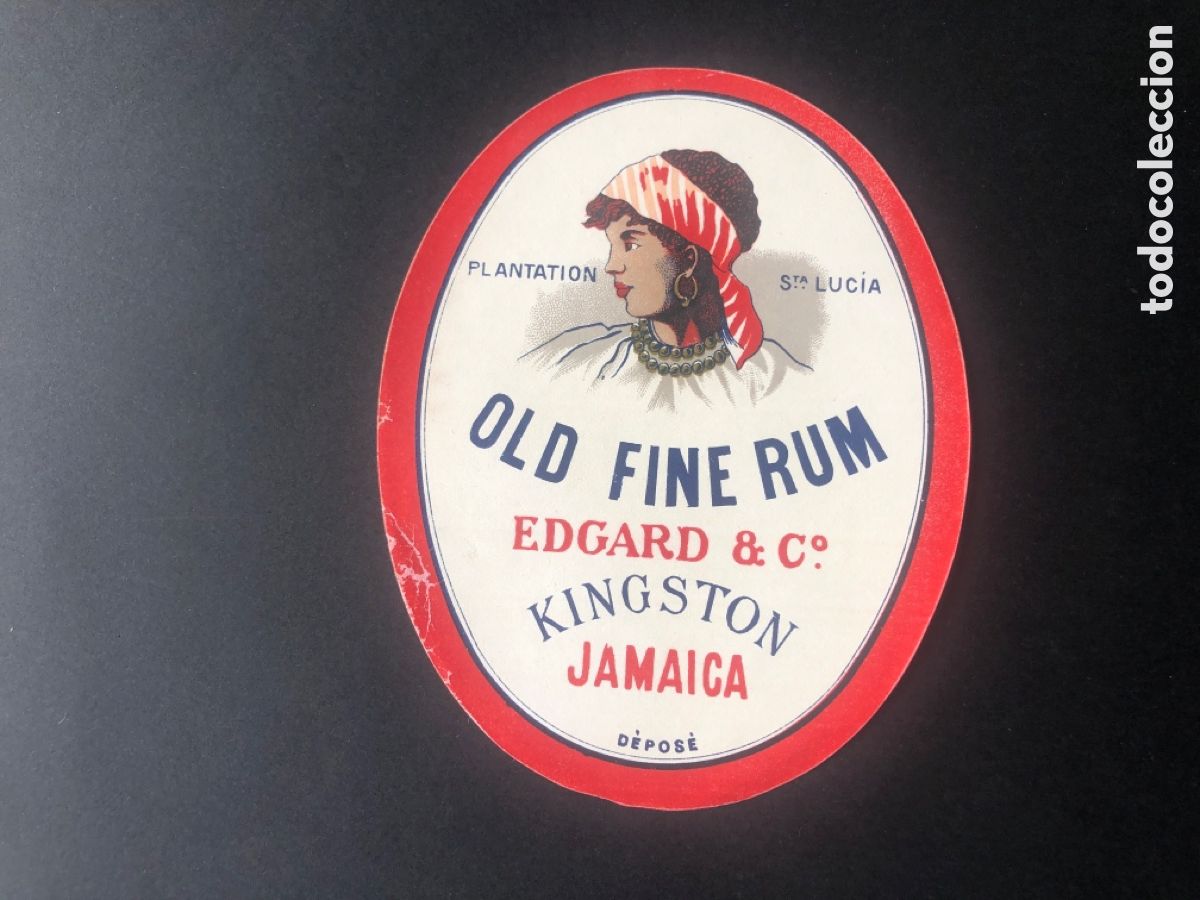 Old Labels: Etiqueta rara OLD FINE RUM Jamaica