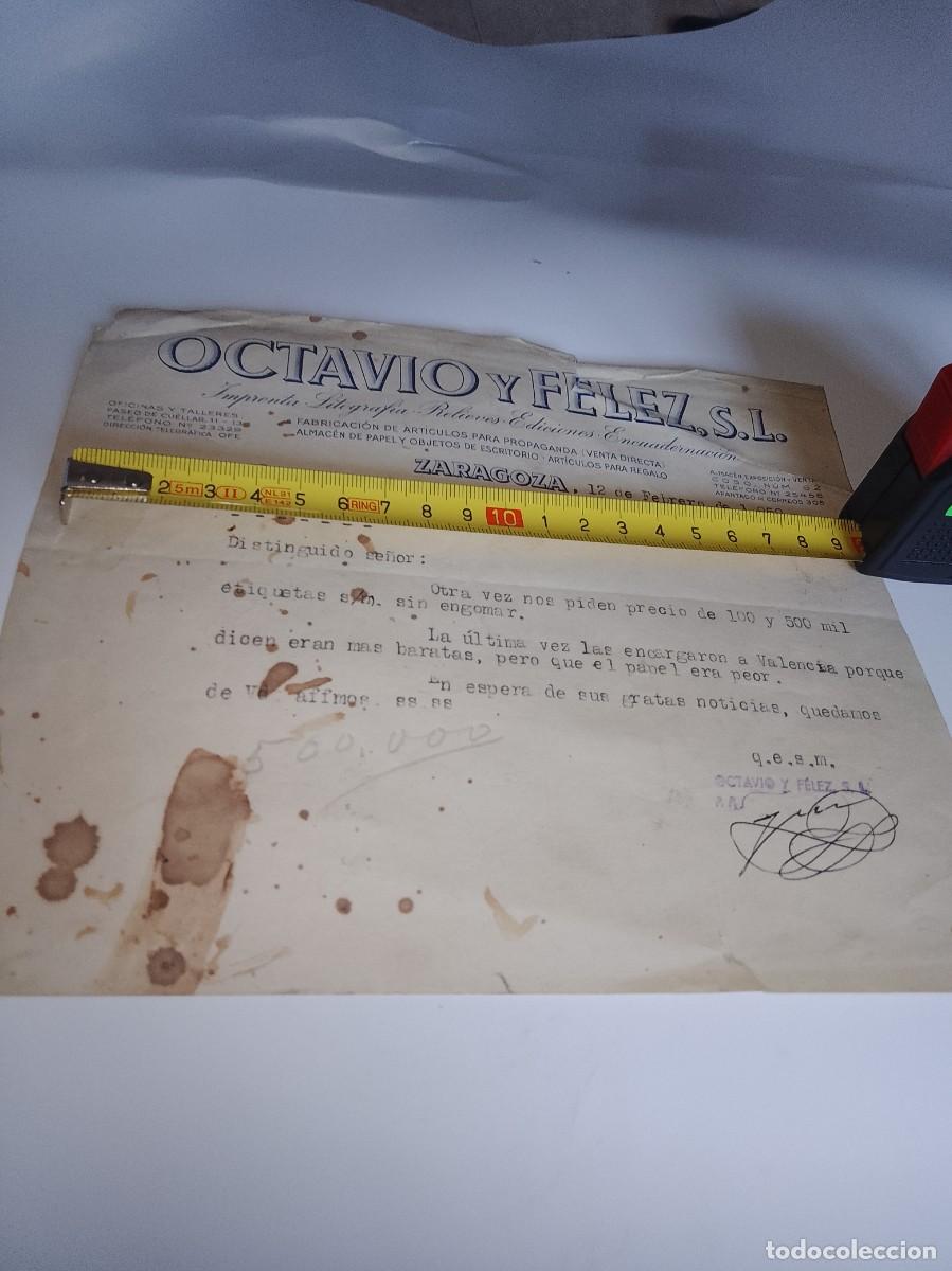 Etichette antiche: Octavio y felez s.L. imprenta a&ntilde;os 50 Zaragoza