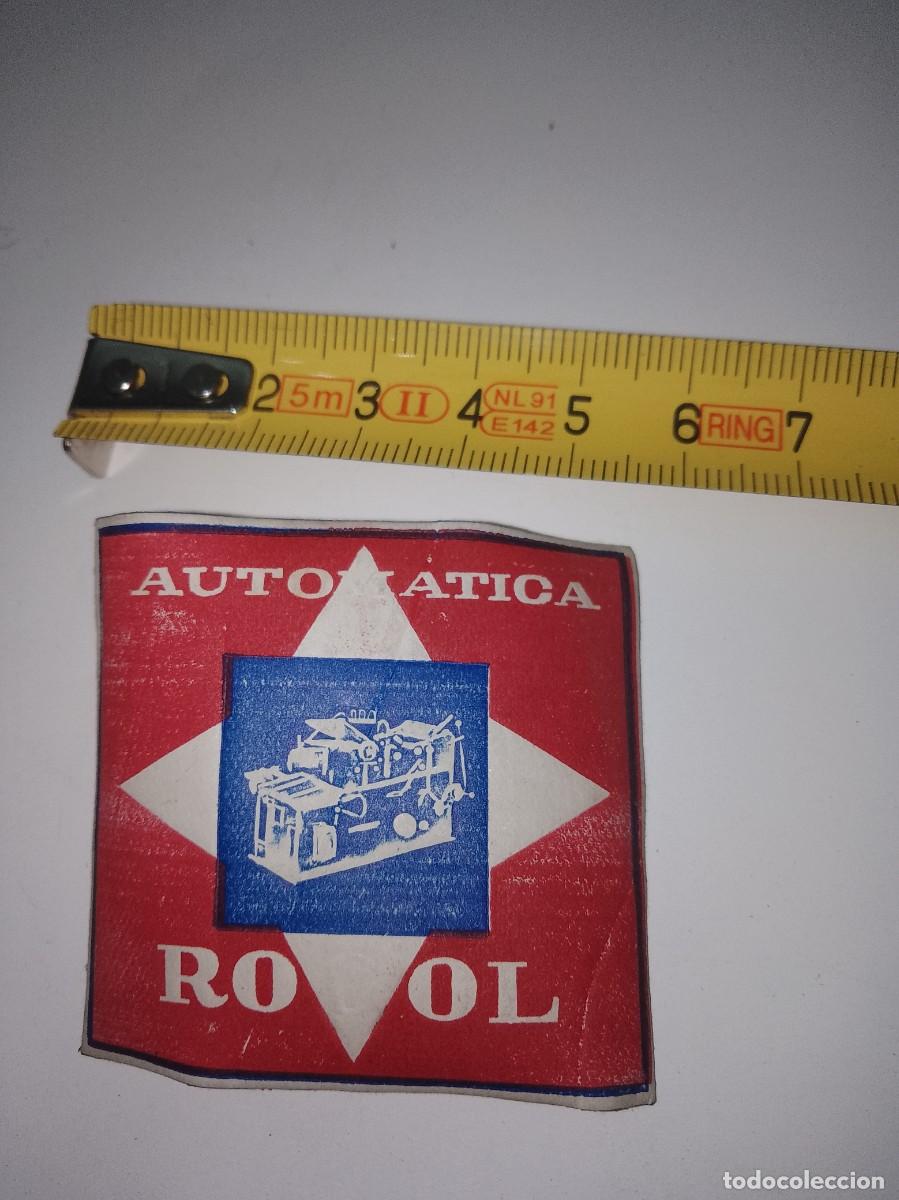 Alte Etiketten: Autom&aacute;tica rovol etiqueta a&ntilde;os 50 60 aproximado &uacute;nica