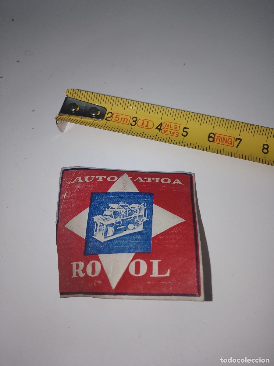 Alte Etiketten: Autom&aacute;tica rovol etiqueta a&ntilde;os 50 60 aproximado &uacute;nica